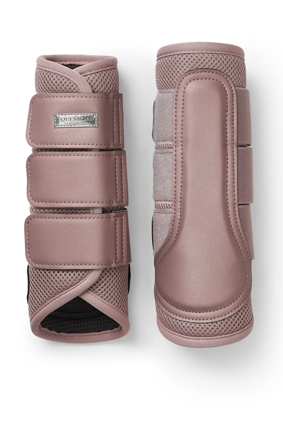 Equestrian Stockholm Mesh Brushing Boots In PINK
