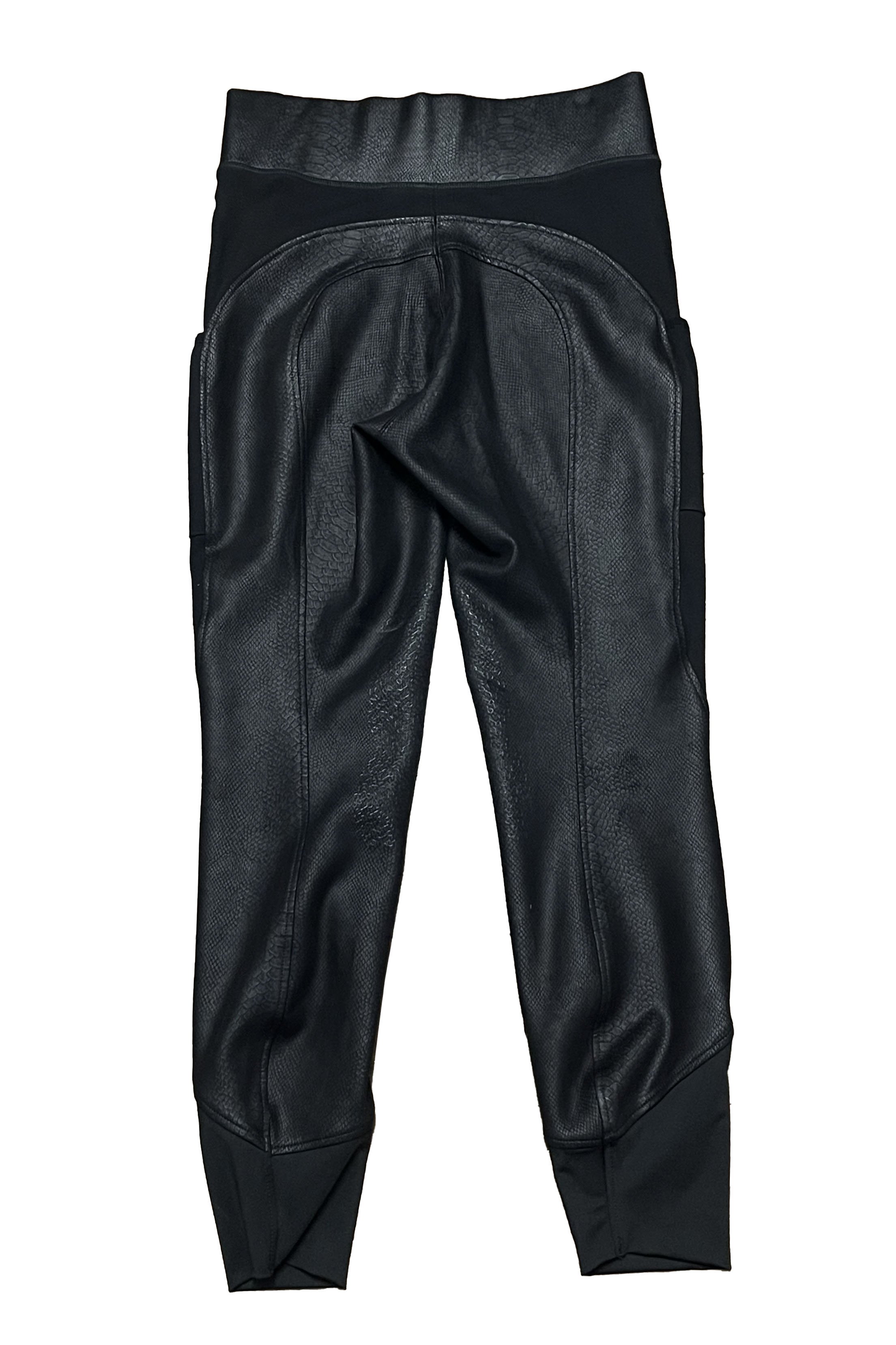 Dover Stride Suede Touch Knee Grip Tights In Black - 30 - 2nd Round Equestrian
