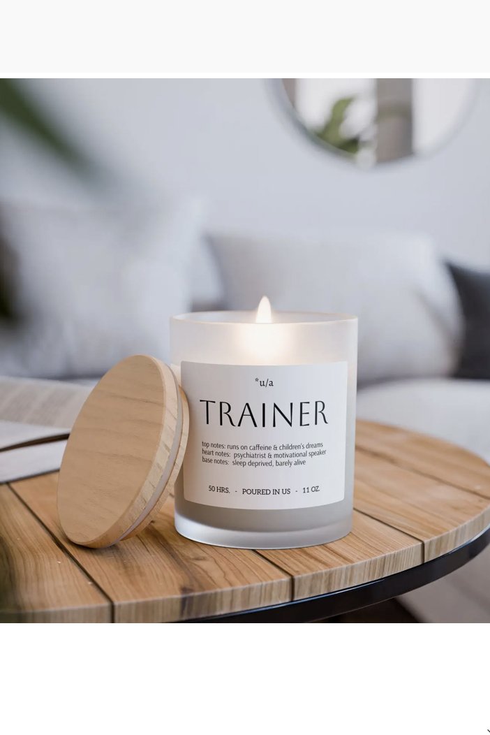 UN.SUS.TAIN.A.BLE Frosted Glass Candle Trainer - Various Scents