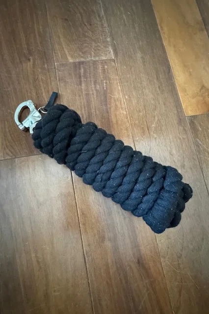 Black Cotton Lead Rope with Clasp