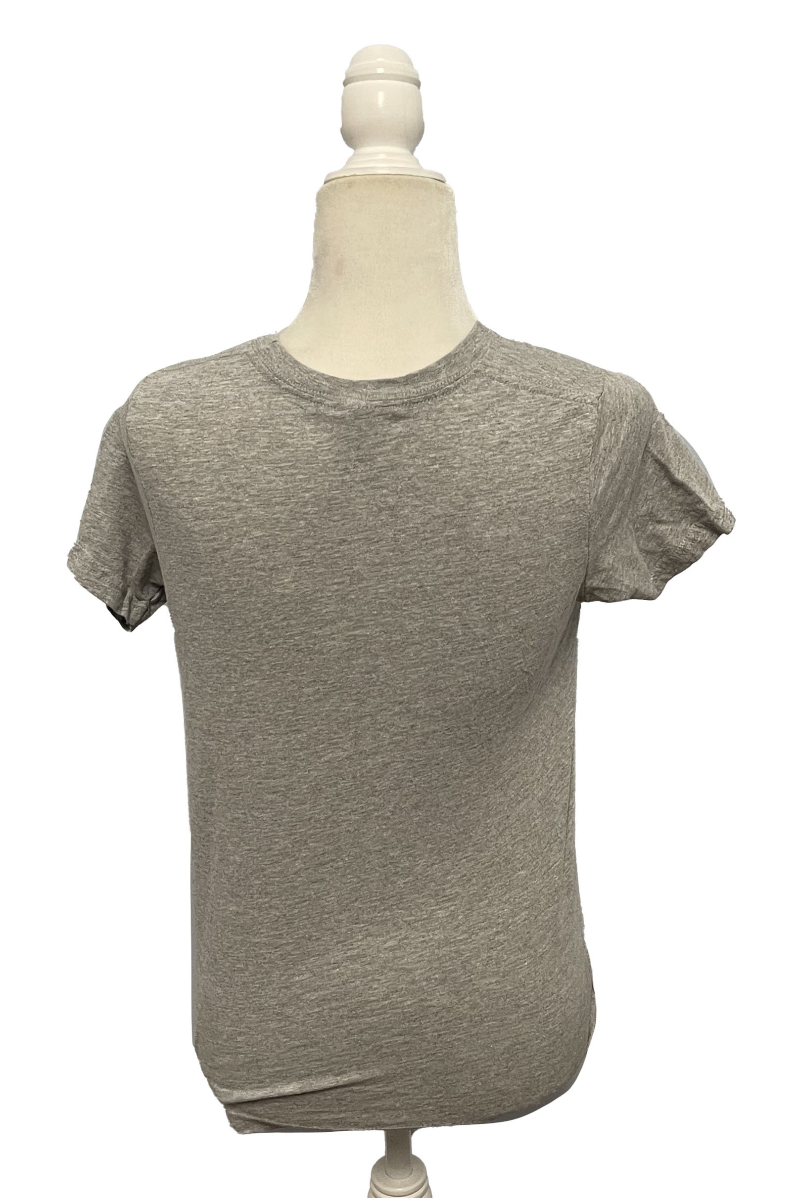 Short Sleeve Crew Neck "Keep Calm" Tee In Grey - Kids Large - 2nd Round Equestrian