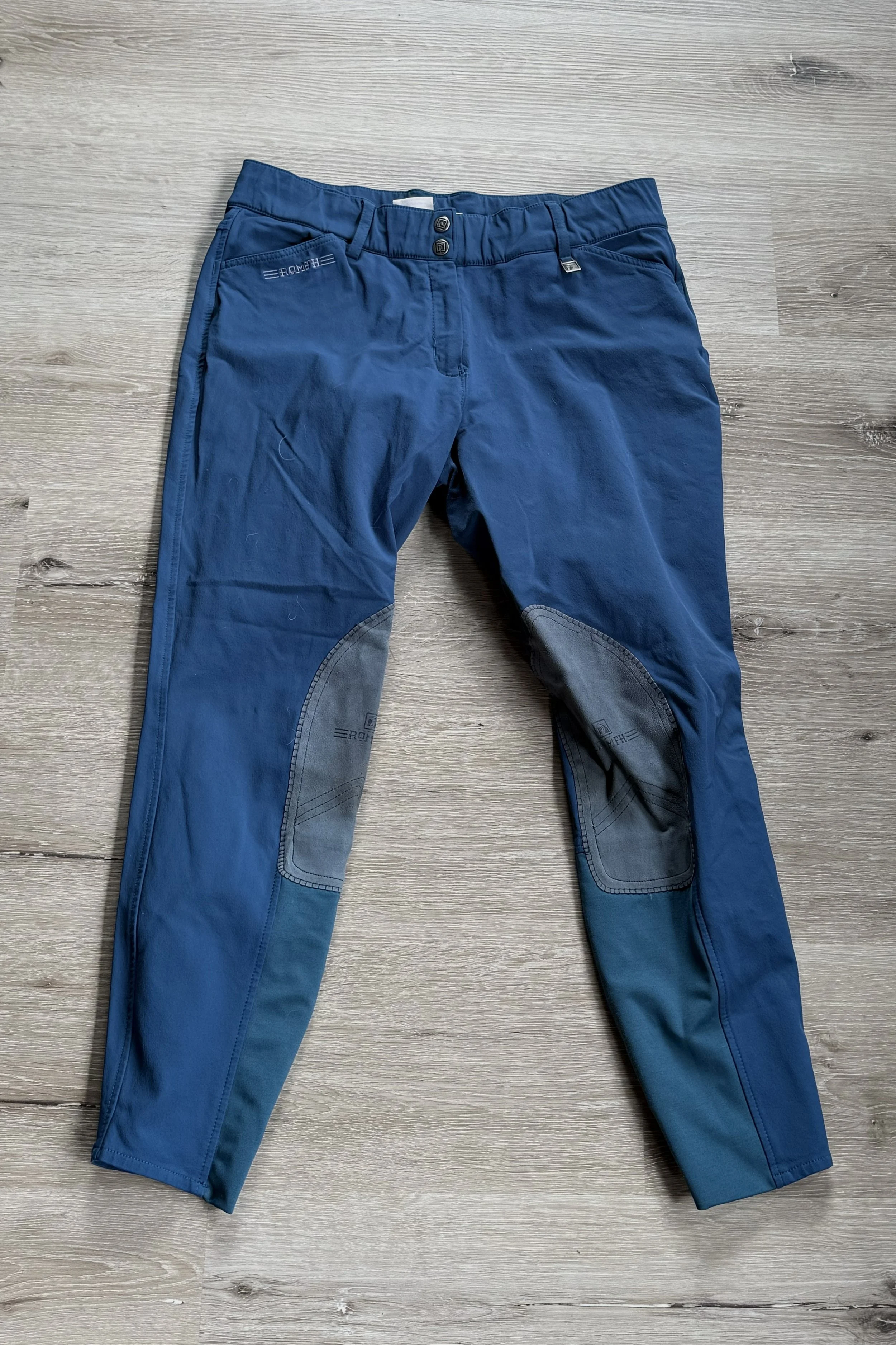 Romfh Willow Knee Patch Breech In Blue- 34