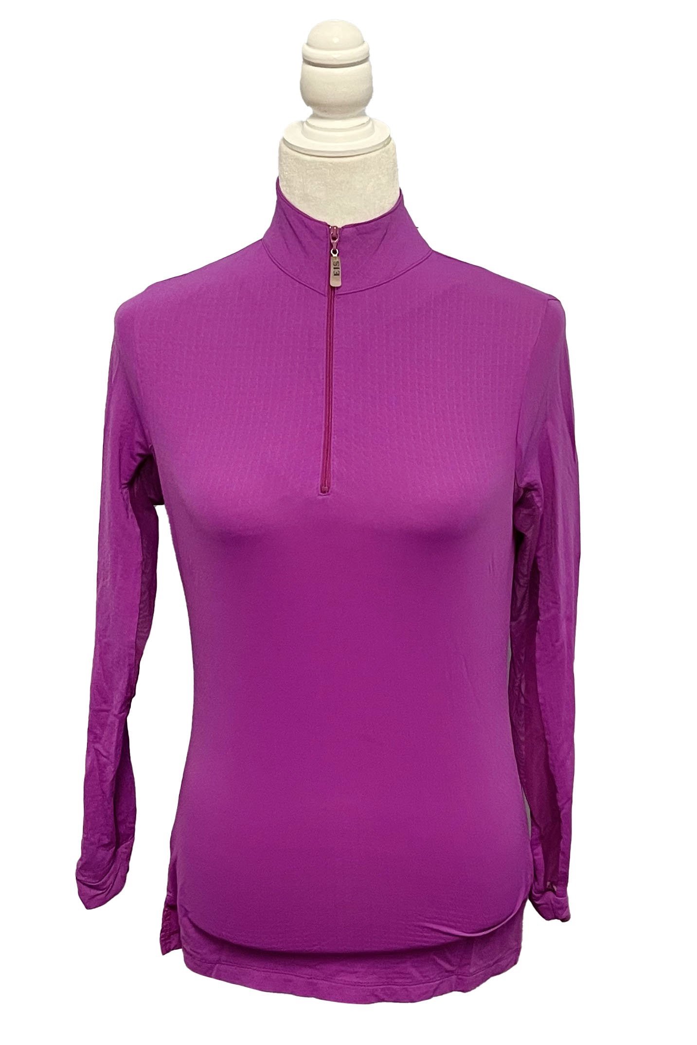 EIS Long Sleeve 1/4 Zip Cool Sunshirt In Pink - Small - 2nd Round Equestrian