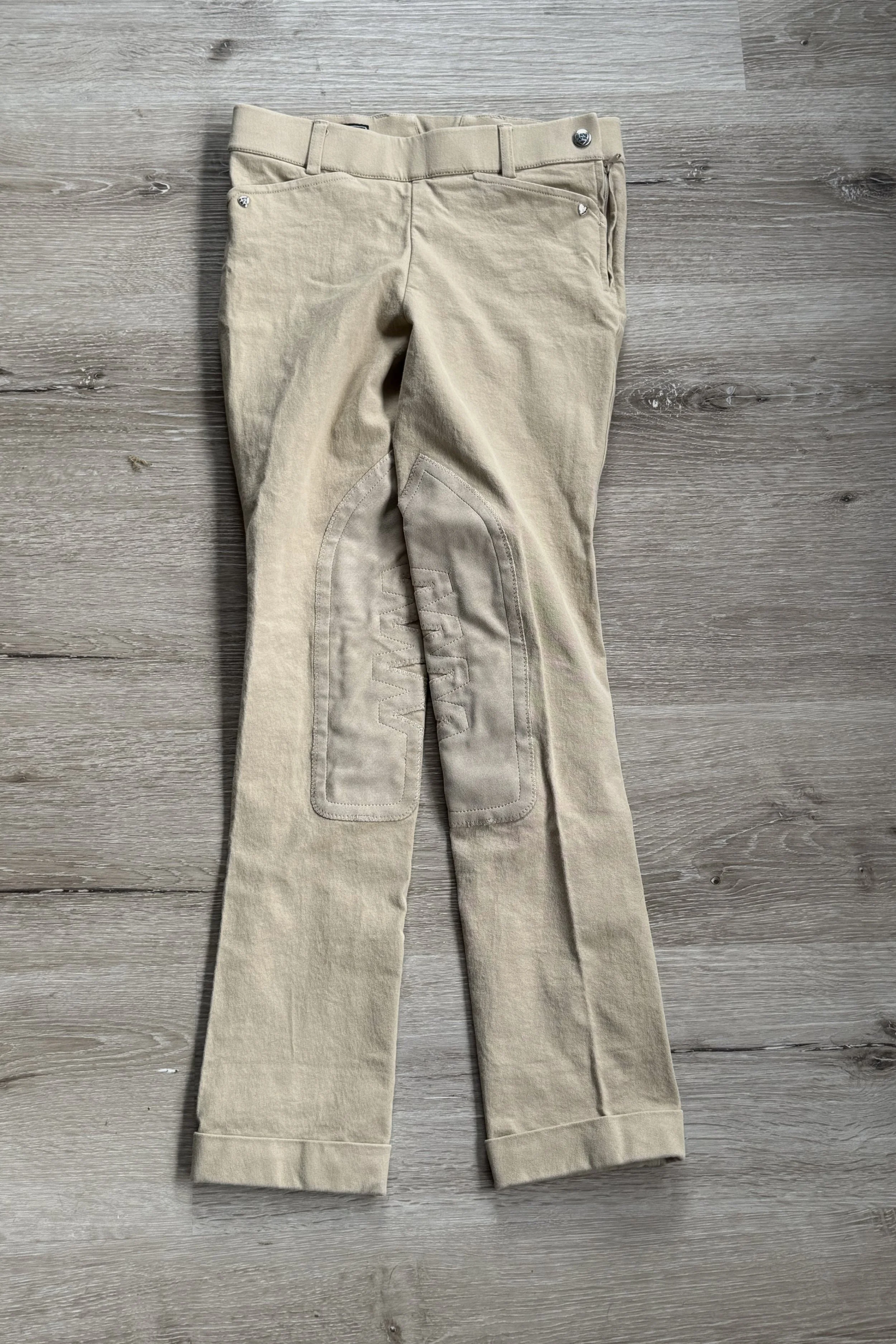 Ariat Heritage Side Zip Jods In Tan - Kids 12