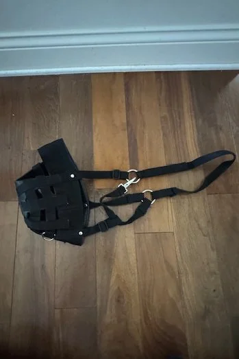 Tough1 Easy Breathe Easy Grazing Muzzle In Black - Horse