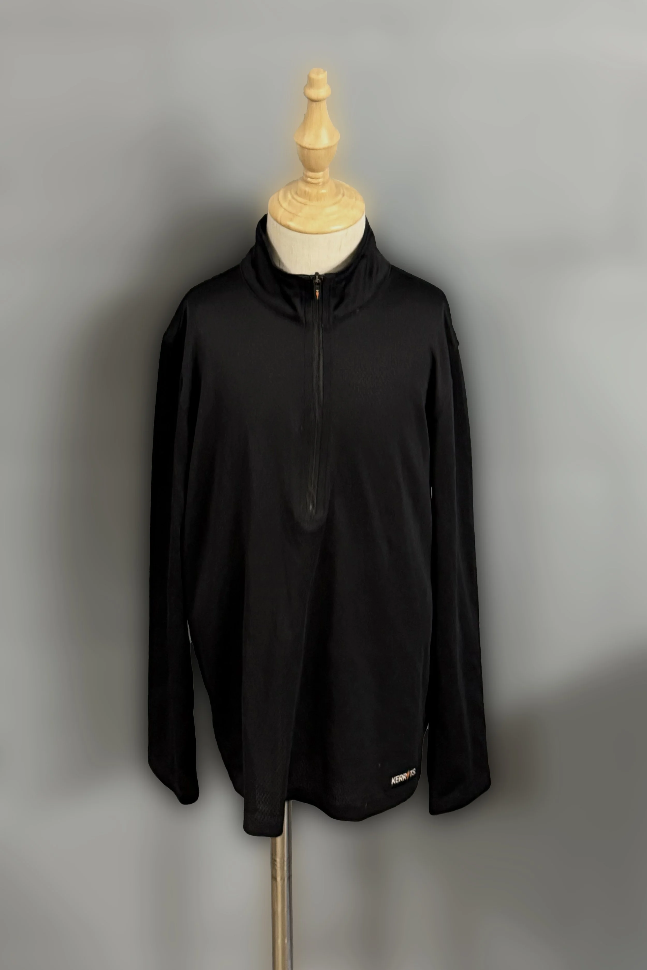 Kerrits Ice Fil Lite Long Sleeve Shirt In Black - Kids Medium