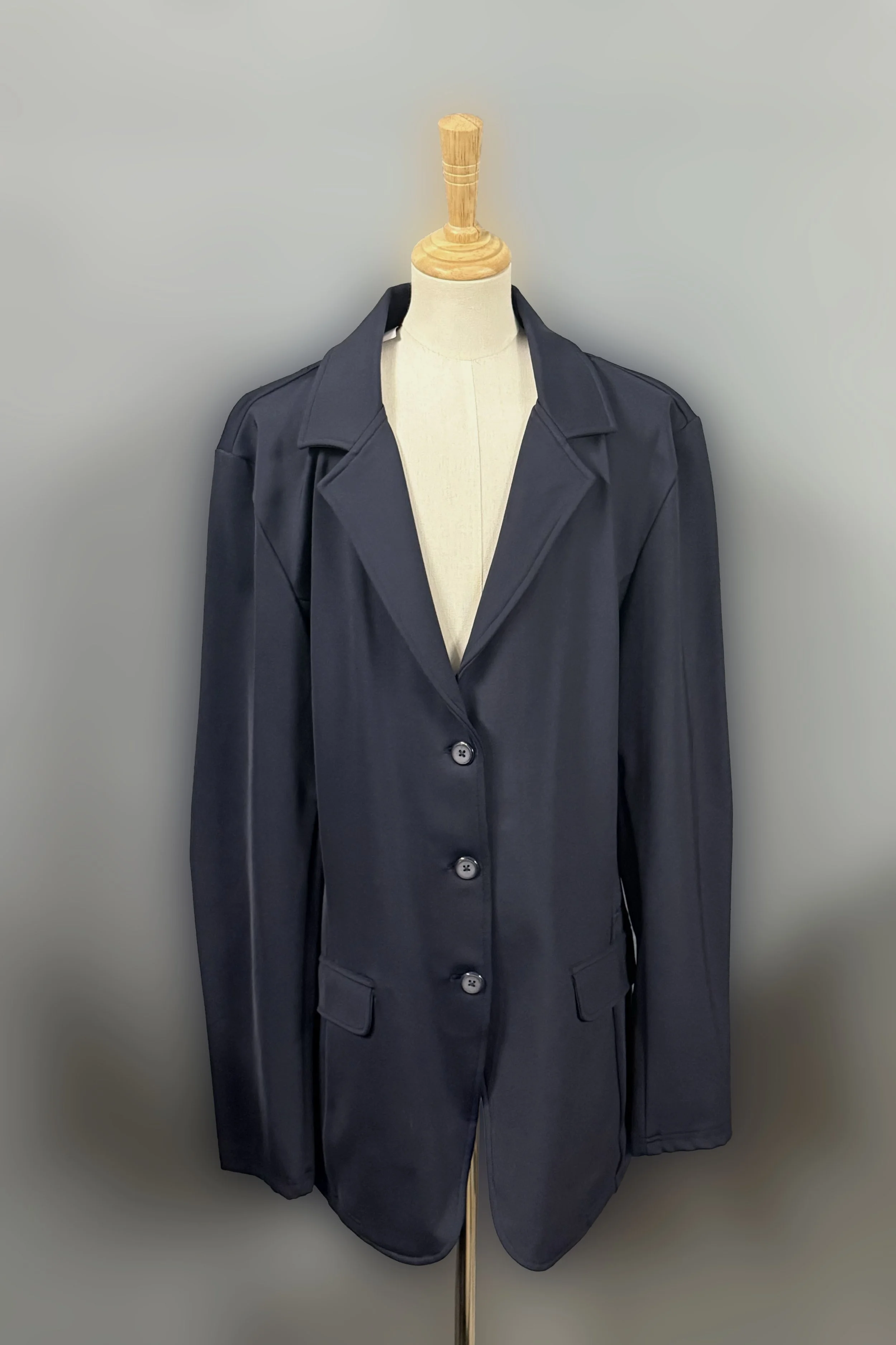 Romfh Silk Shell Hunt Coat In Dark Navy - 14 Long