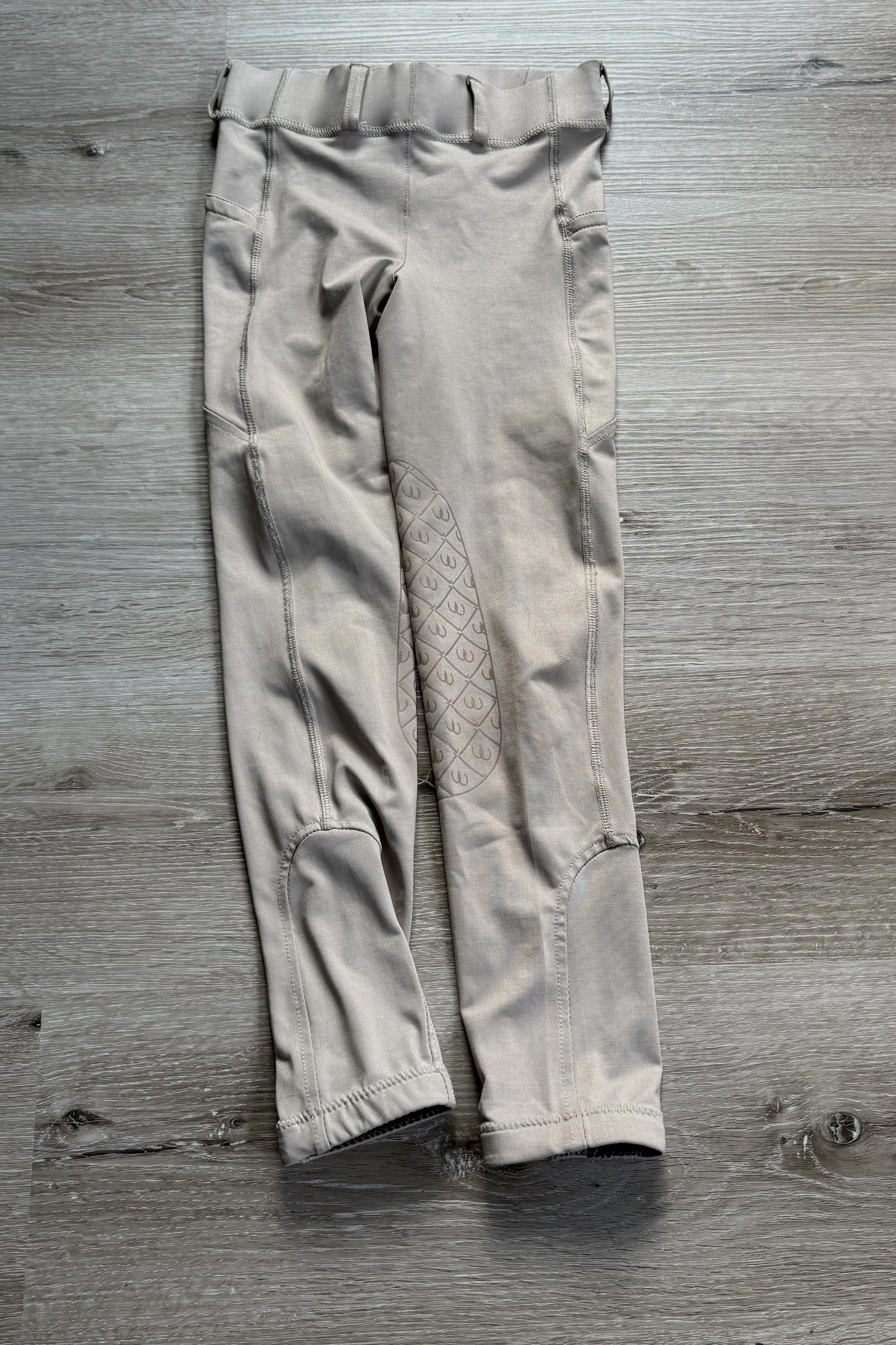 Ovation Aerowick Knee Grip Tights In Tan - Kids Medium