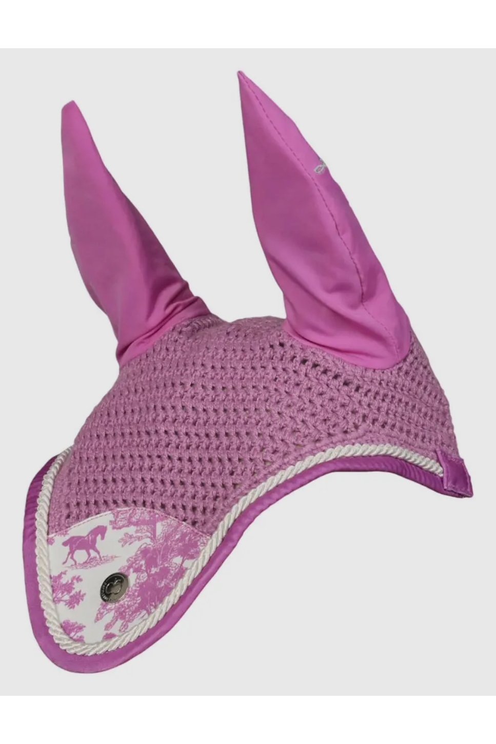 Dapplebay Equestrian Toile Fly Veil In Rose/White