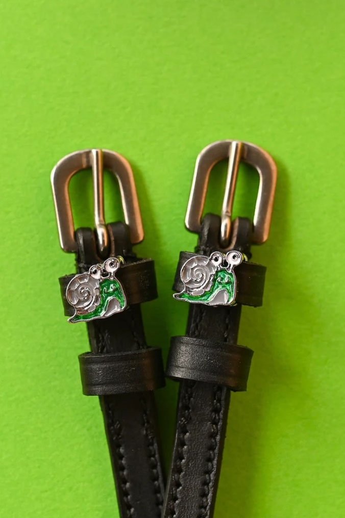 MANEJANE Snail Spur Straps In Black - 2nd Round Equestrian
