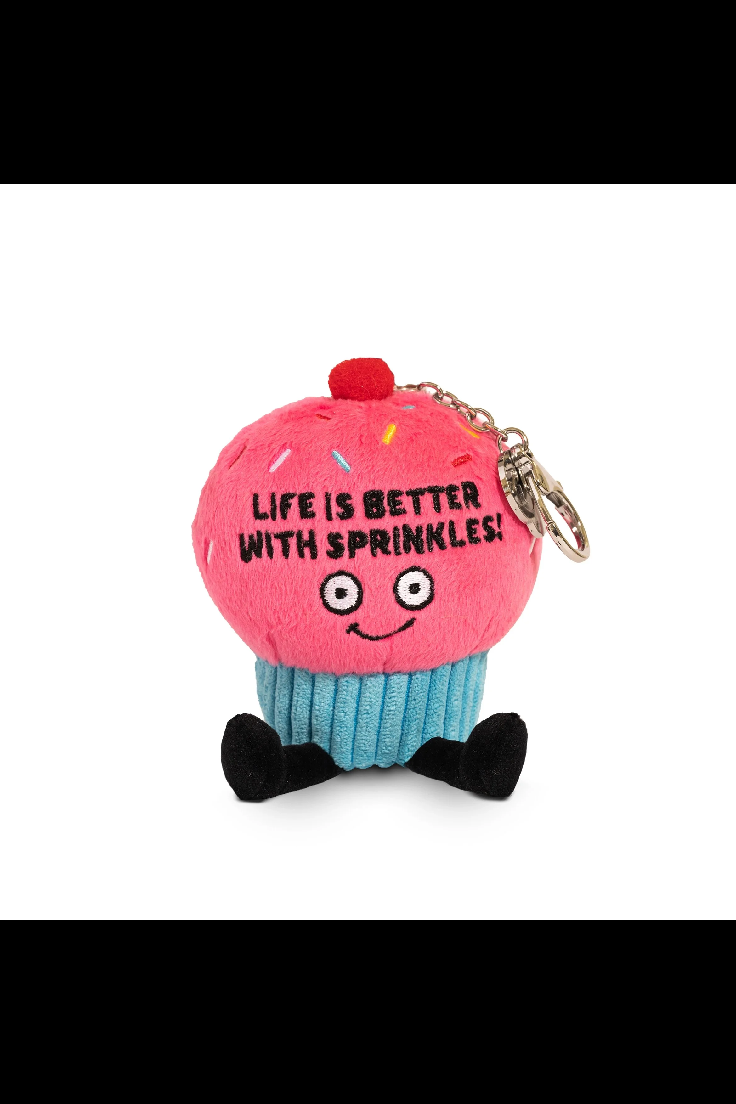 Punchkins "Life Is Better With Sprinkles" Cute Plush Cupcake Bag Charm