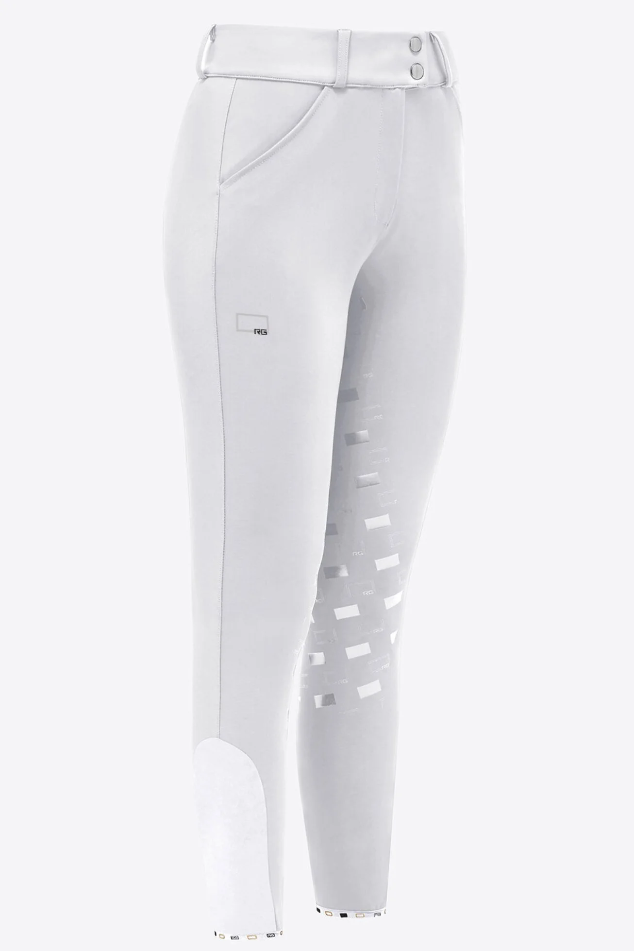RIDER'S GENE WOMEN'S FULL GRIP DRESSAGE BREECHES IN WHITE