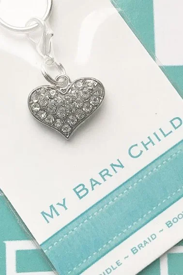 My Barn Child Bridle Charm: CRYSTAL HEART