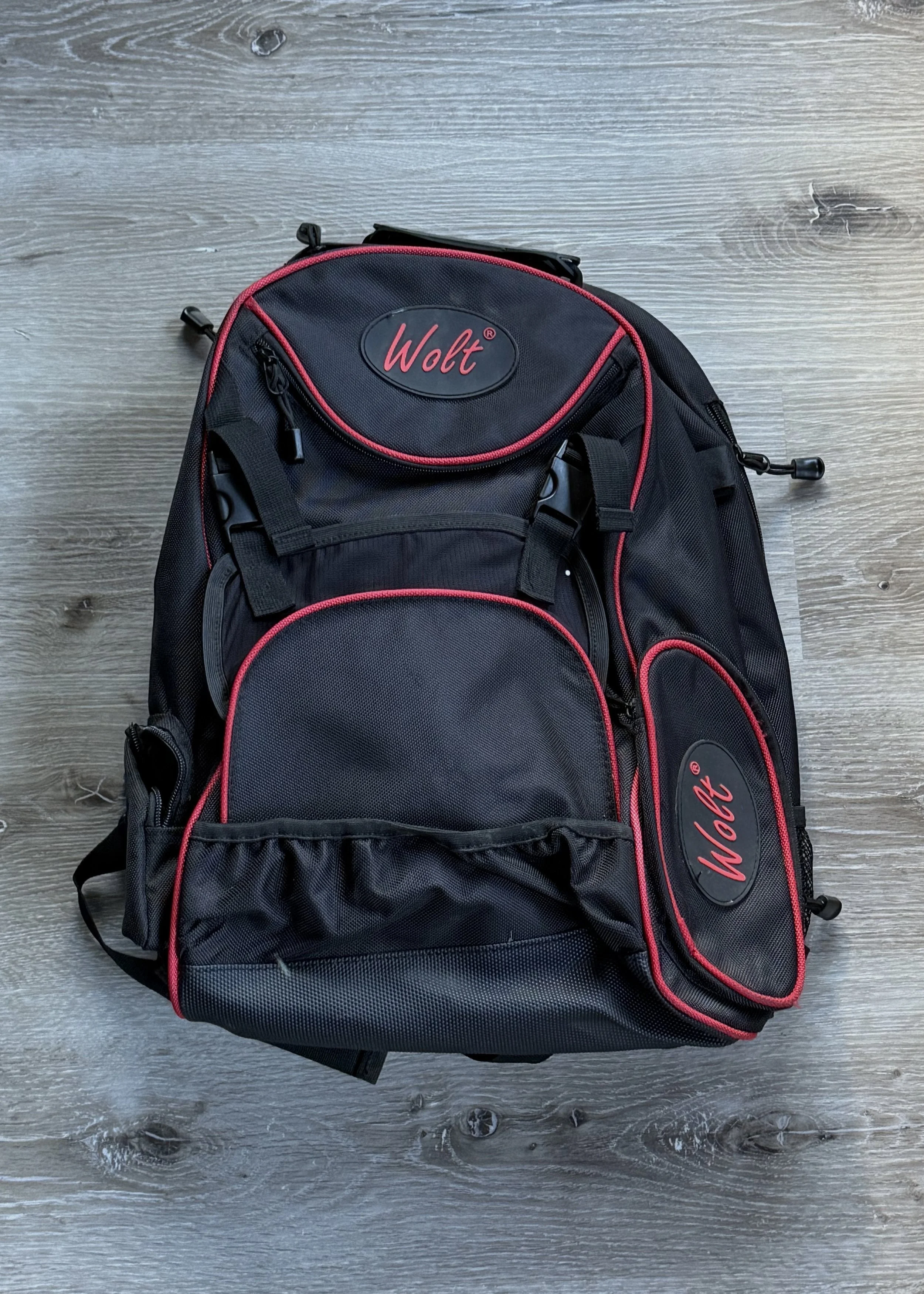 Wolt Professional Equestrian Backpack In Black With Red Trim