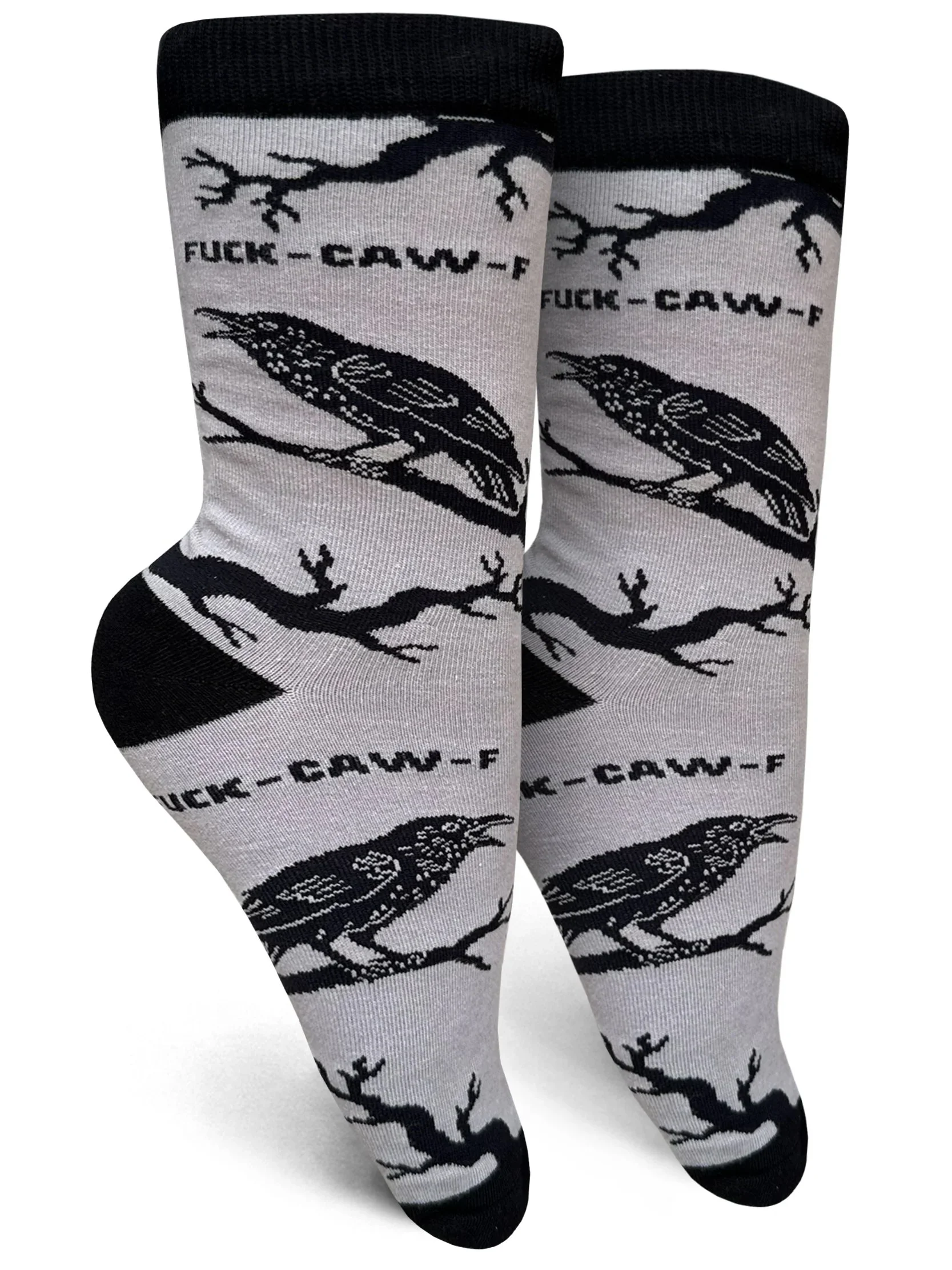Groovy Things 'Fuck-Caw-F'  Womens Crew Socks