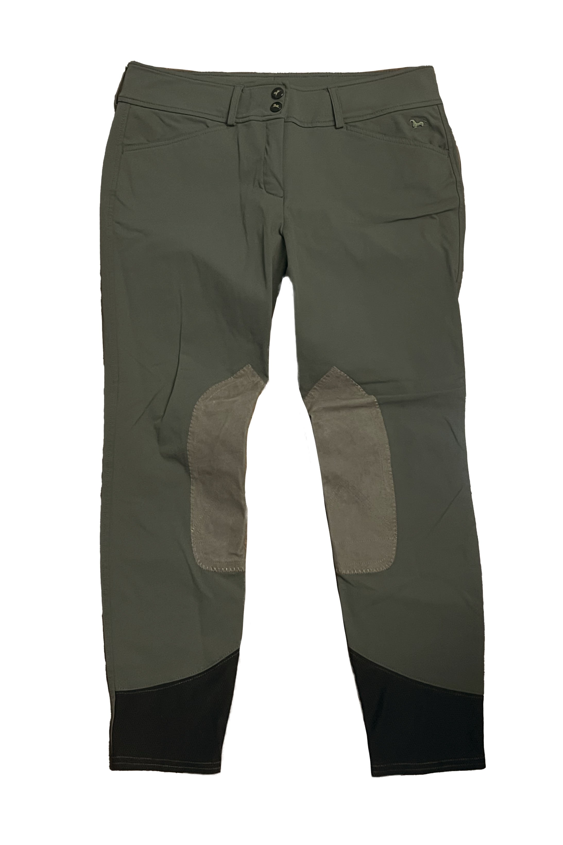 RJ Classics Gulf Nat Rise Knee Patch Breech In Olive - 30R