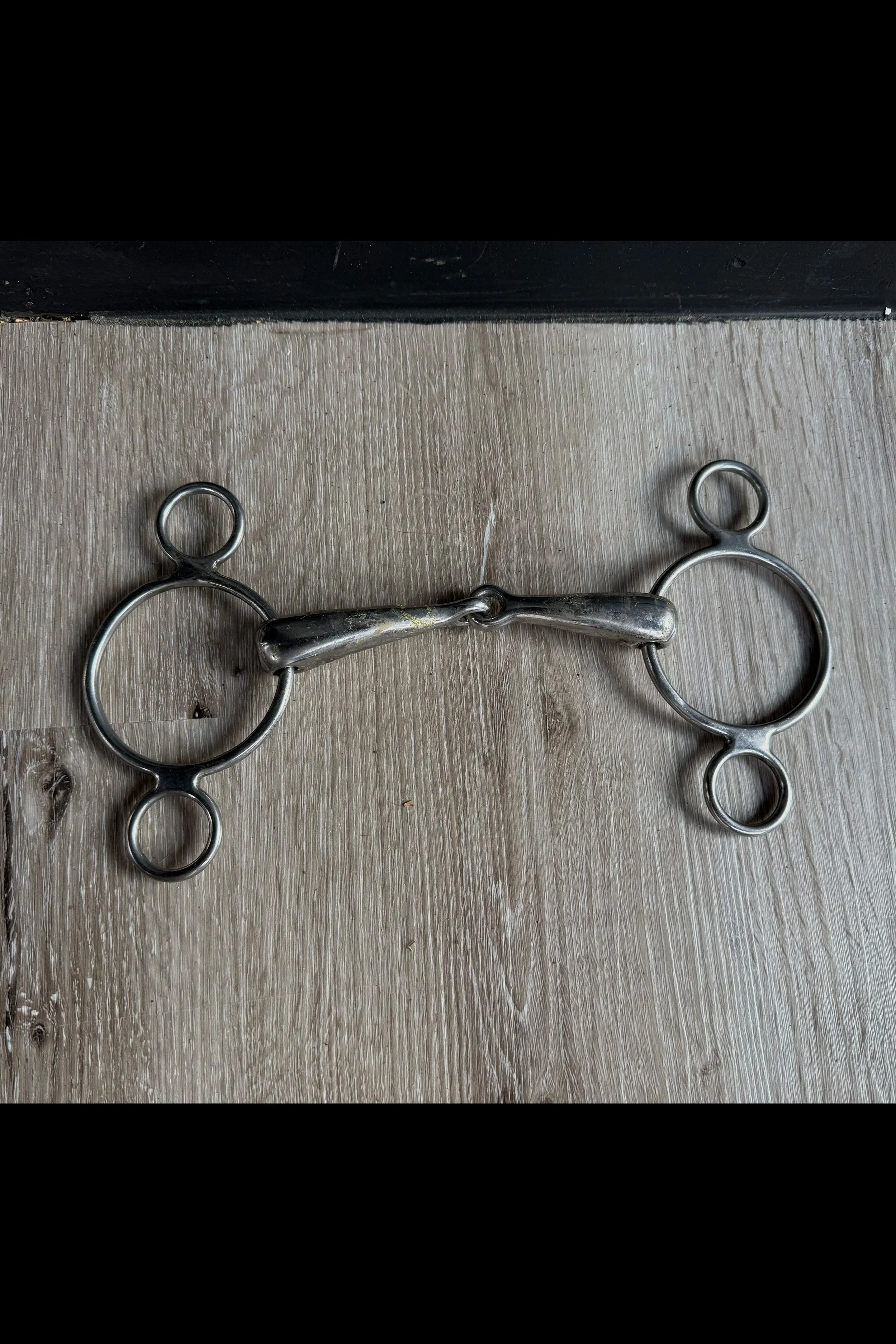 SHIRES Hollow Mouth Two Ring Gag - 5.5"