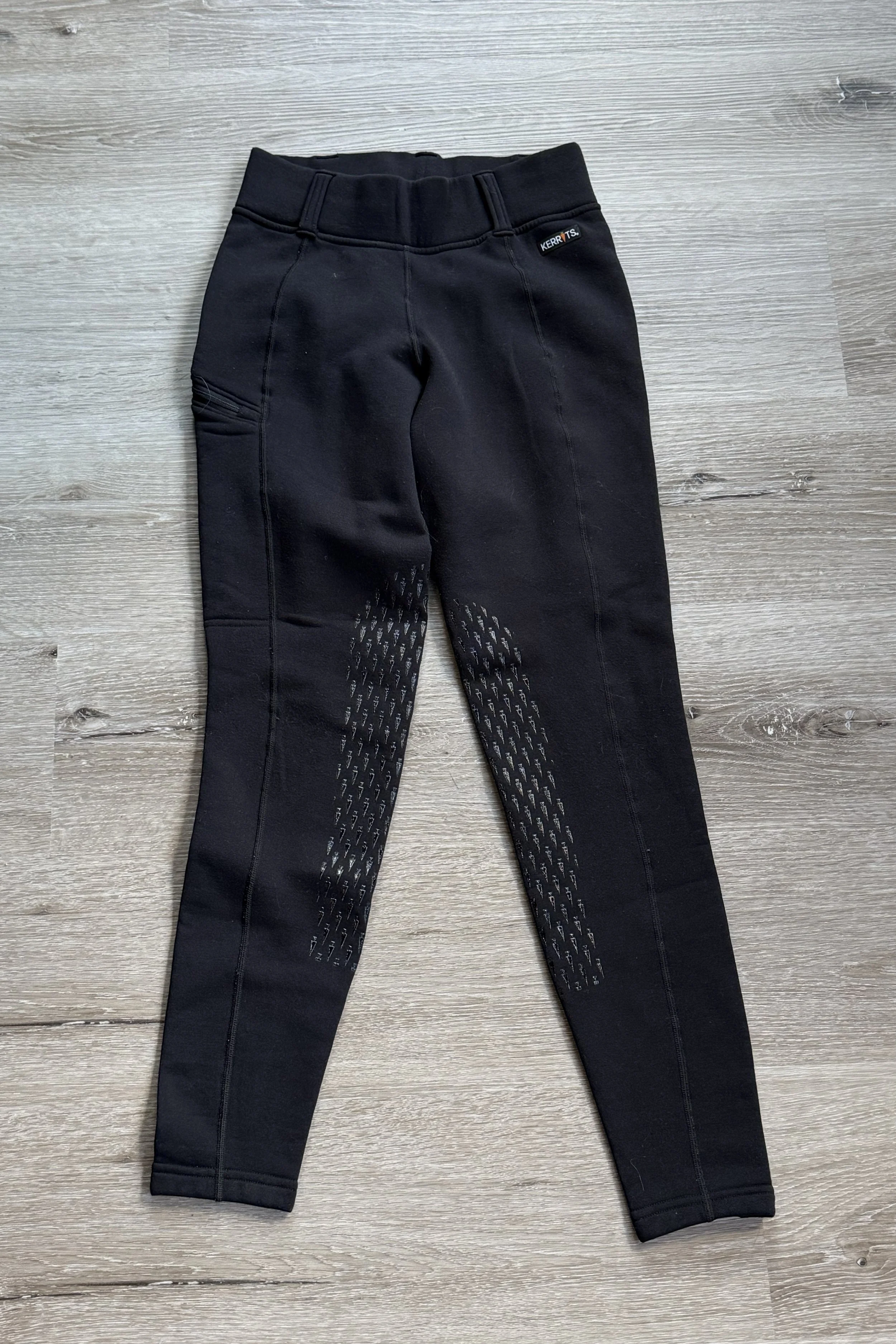 Kerrits Power Stretch Knee Grip Tights In Black - Small