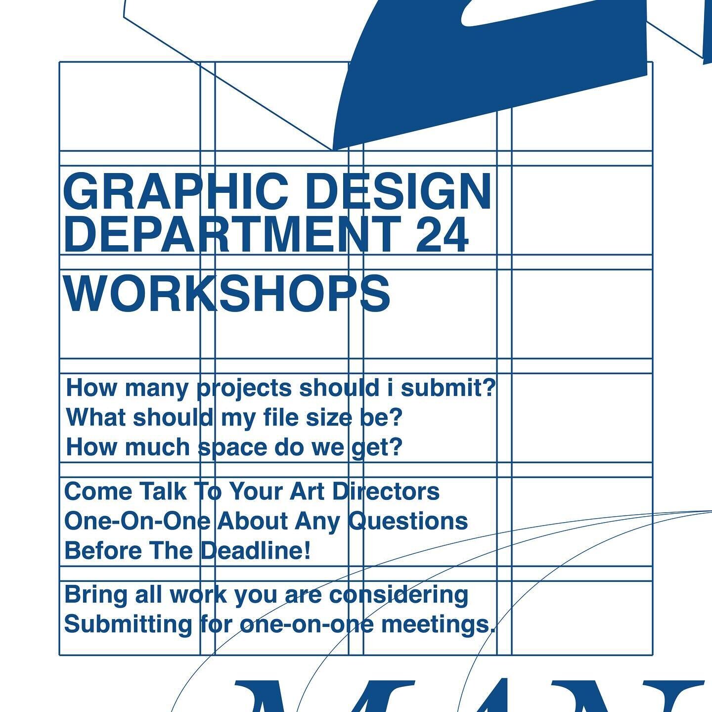 Hello, Department 24!

We are holding workshops this week to get everyone in the right headspace for our Manifest Showcase! In these meetings, we will be going over what work is best to submit for the gallery, website, and publication as well as how 