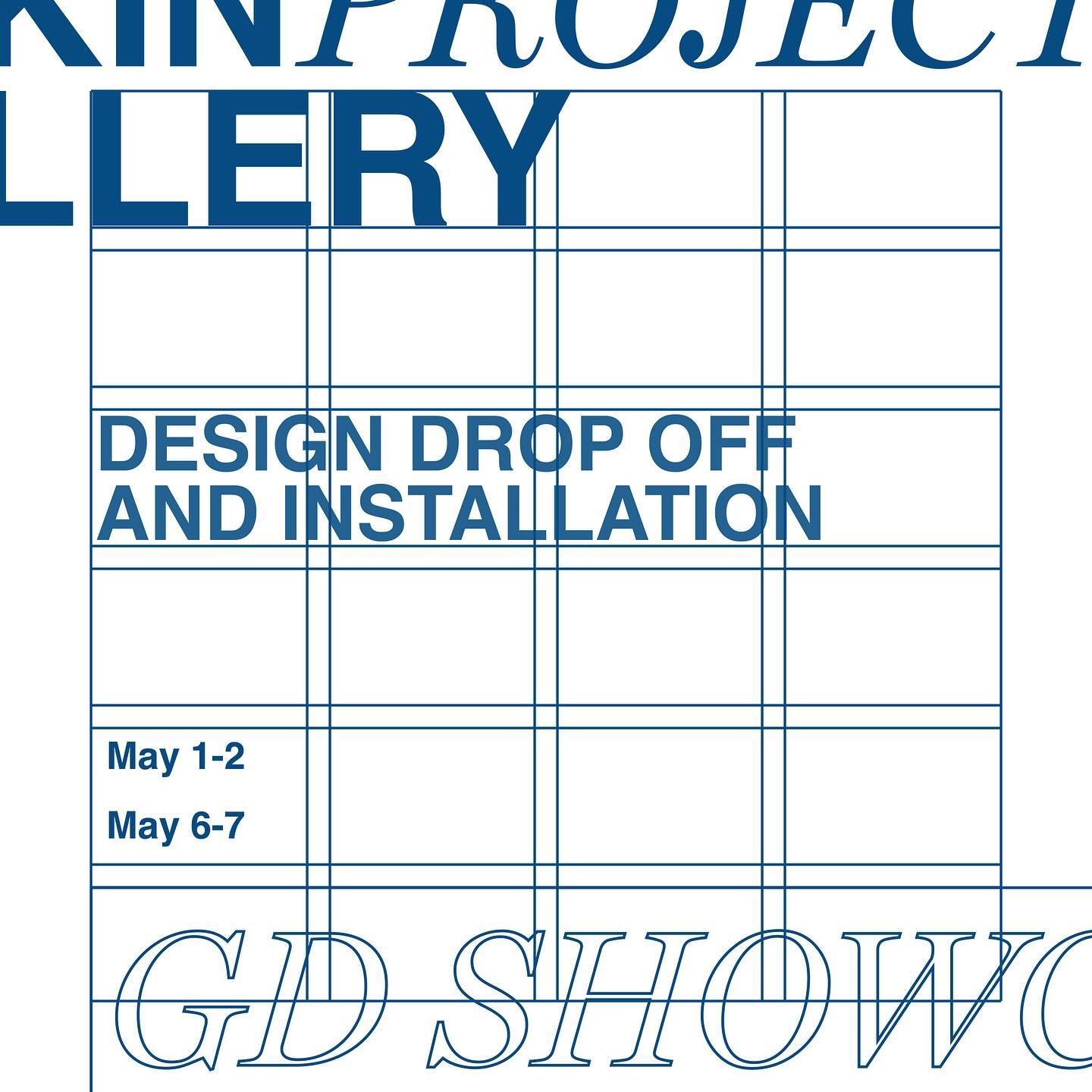 Hey Dept.24,

We wanted to remind you about our upcoming dates and times for artwork drop-off and installation days! You will be responsible for dropping off your work with us and filling out the Artwork Loan Agreement and coming back the following d