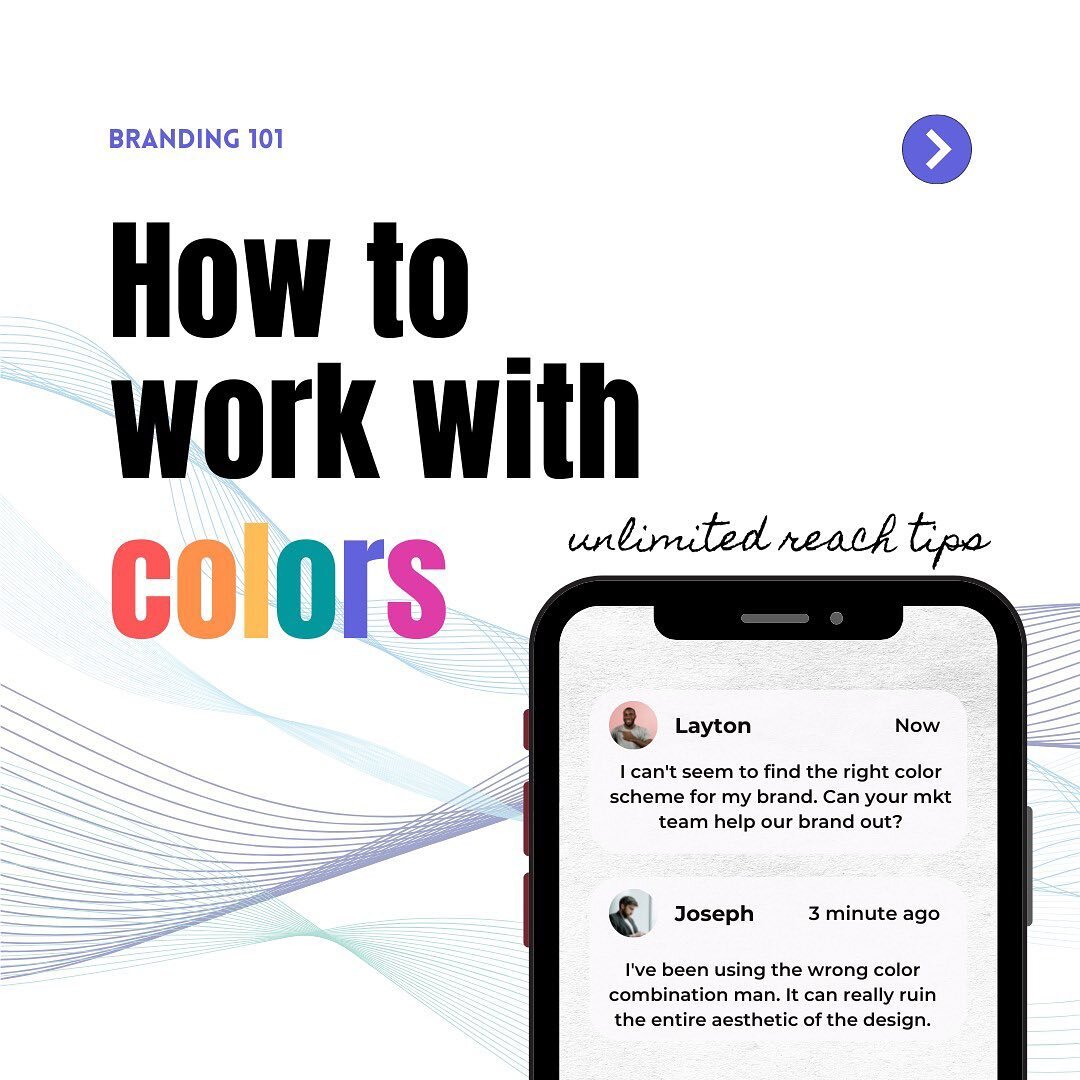 Unlimited Reach tips - branding 101 🎨🎨🎨

Does your brand know how to work with colors? 
⏮Swipe to learn about different mistakes that you must avoid when using colors.

🌈Color is one of the MOST important #design and #branding elements that your 
