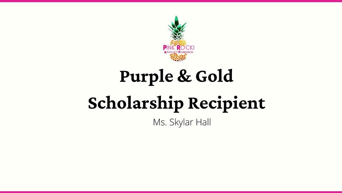 Congratulations to our Purple &amp; Gold Scholarship Recipient 🎓🥳

💜Skylar Hall💛