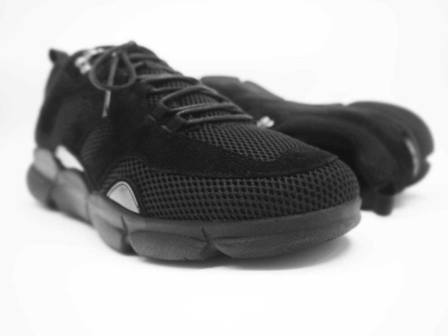Our TRIPLE BLACK colorway of our #machinelearning #designed #sneaker is out link-in-bio