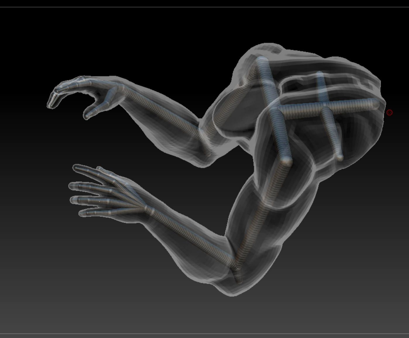 Using character rigging functionality in zbrush to pose model for a ring 
