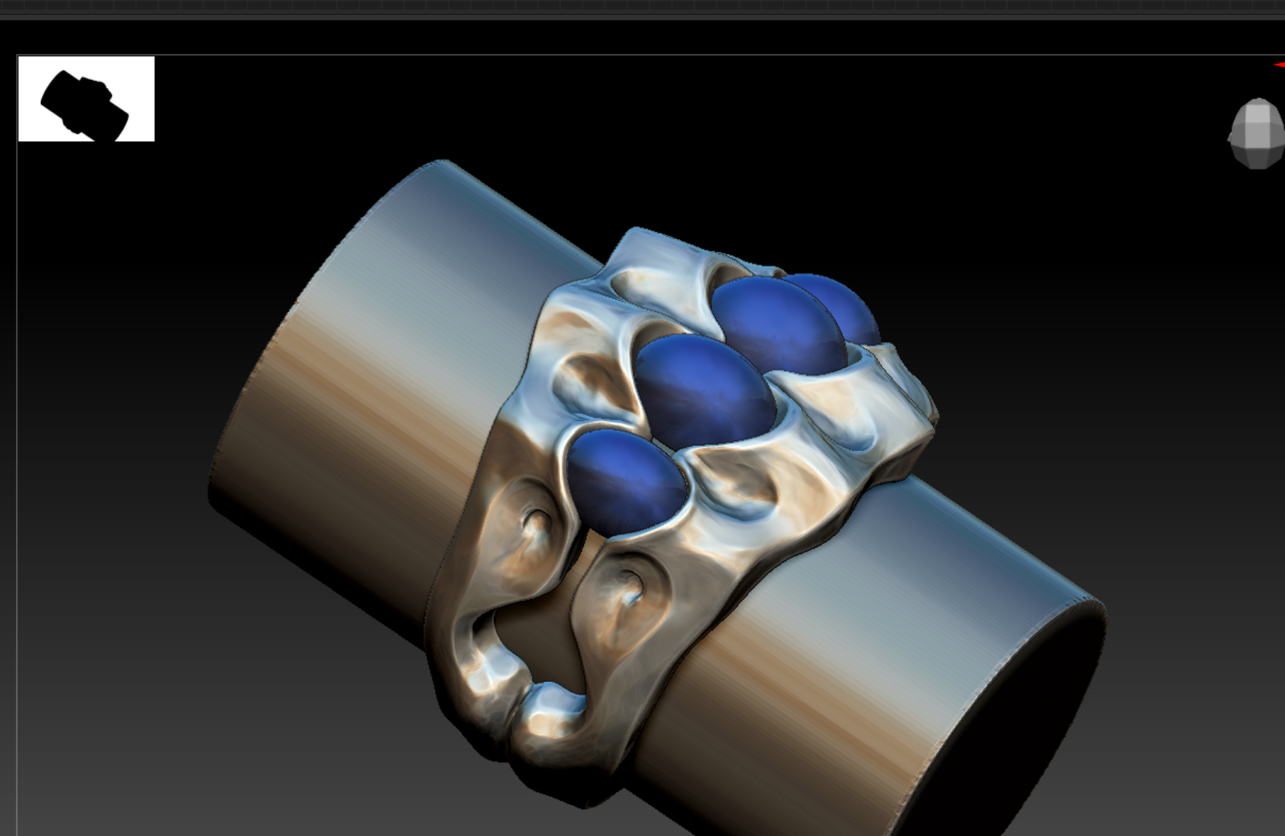 Soft Bite Ring Zbrush model, 2021