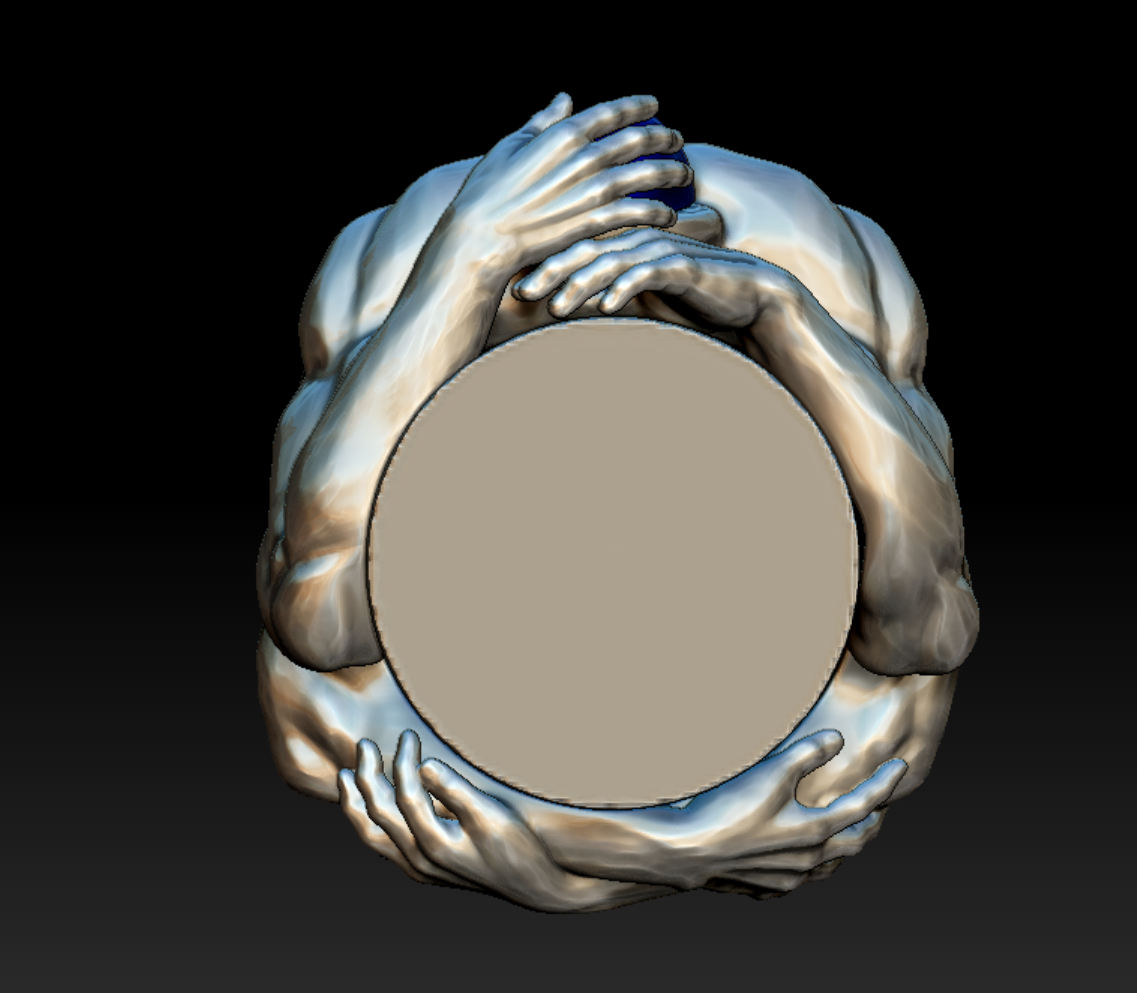 Holding It In Ring Zbrush model, 2021