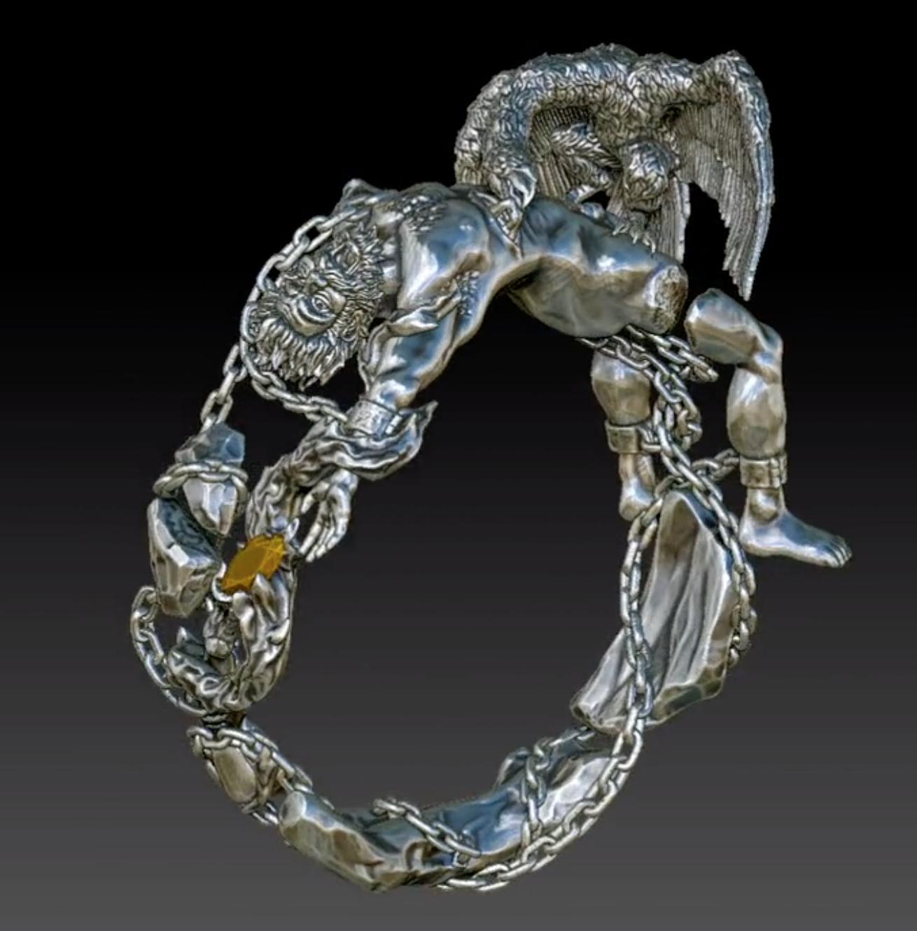 Prometheus Bound ring Zsculpt 2020 