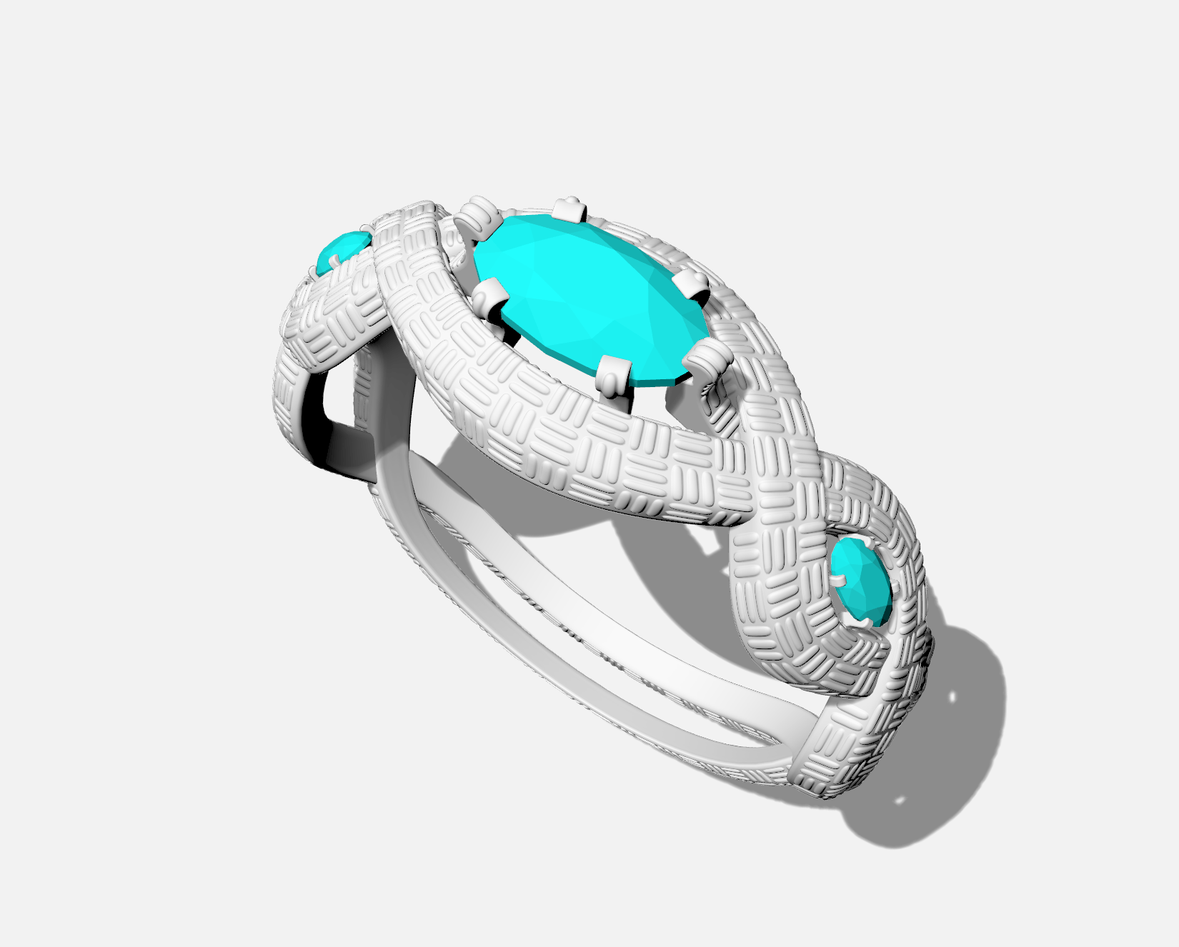 Seagrams Gin Bottle inspired "ol' ribbly" ring, Rhino 3d, 2021