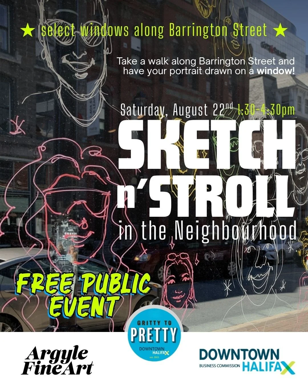 FREE EVENT Saturday August 22nd - Happening in select windows along Barrington Street, Halifax 