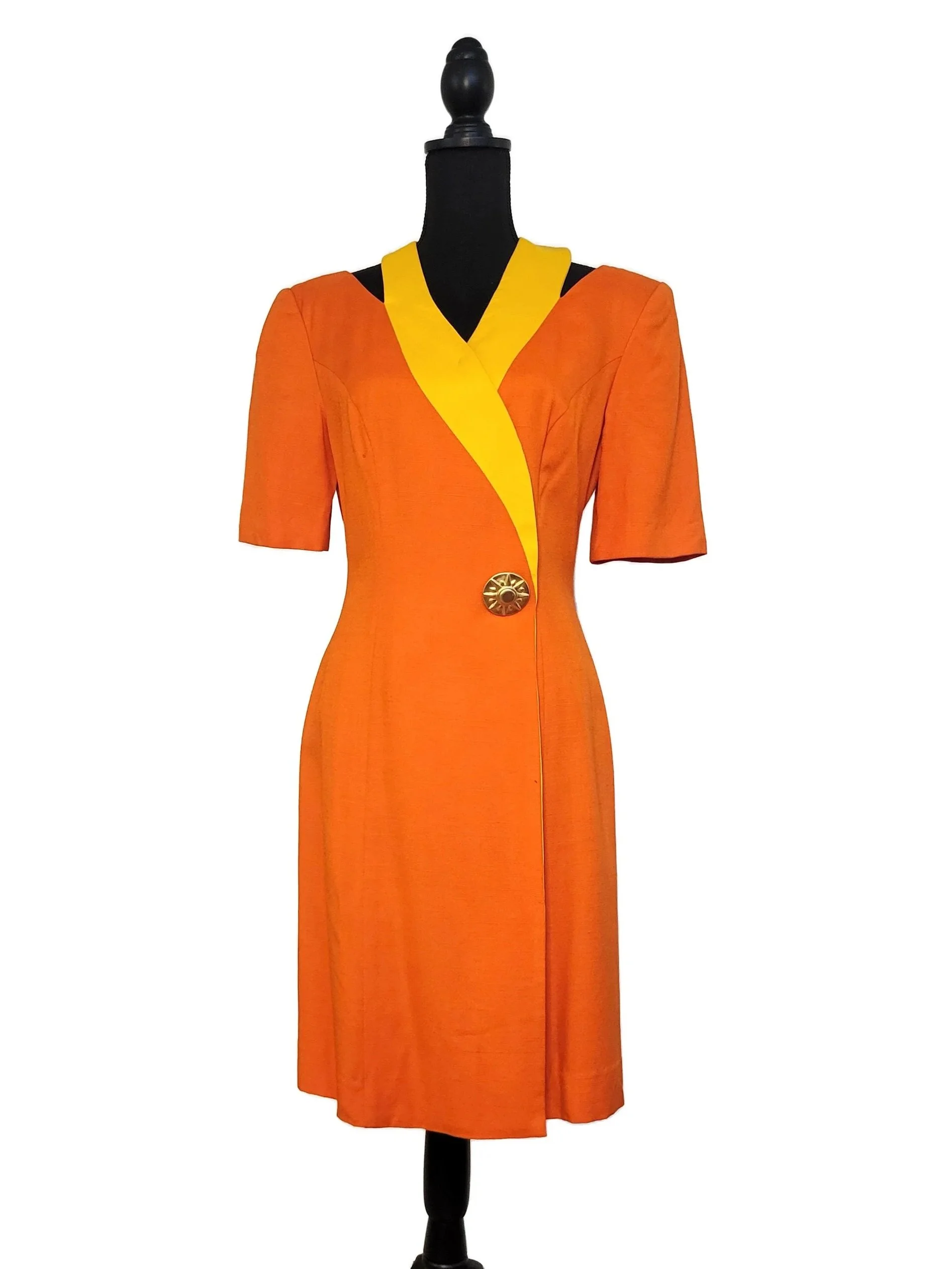 Vintage 1990s Bright Bold Sun Suit Dress