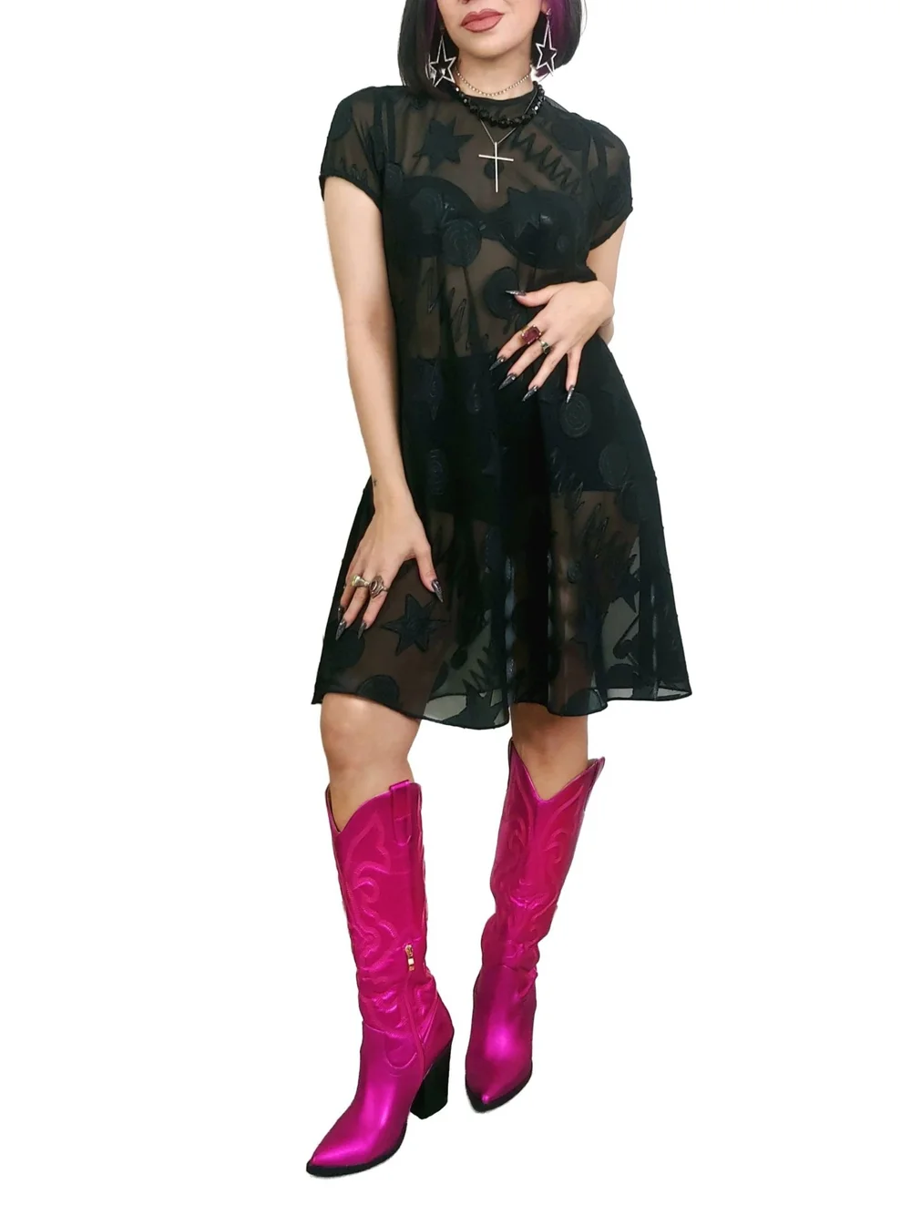 Vintage 1990s Clothing Boutique Gothic Dress  Koko Naughty