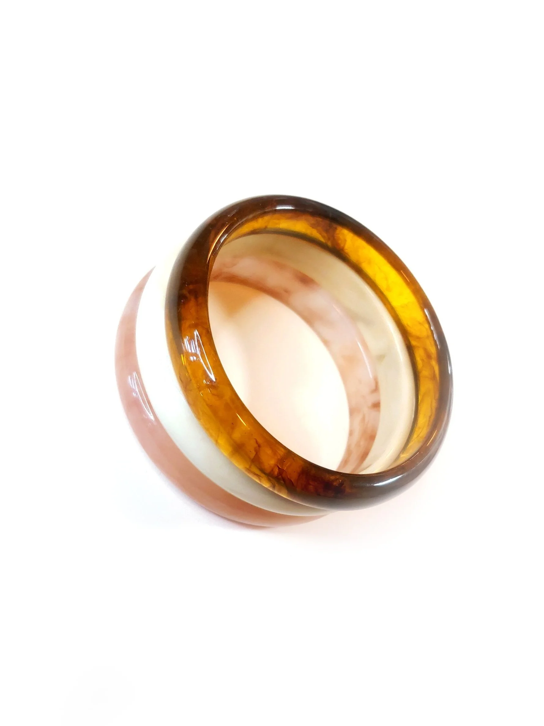 Vintage style acrylic bangle bracelets