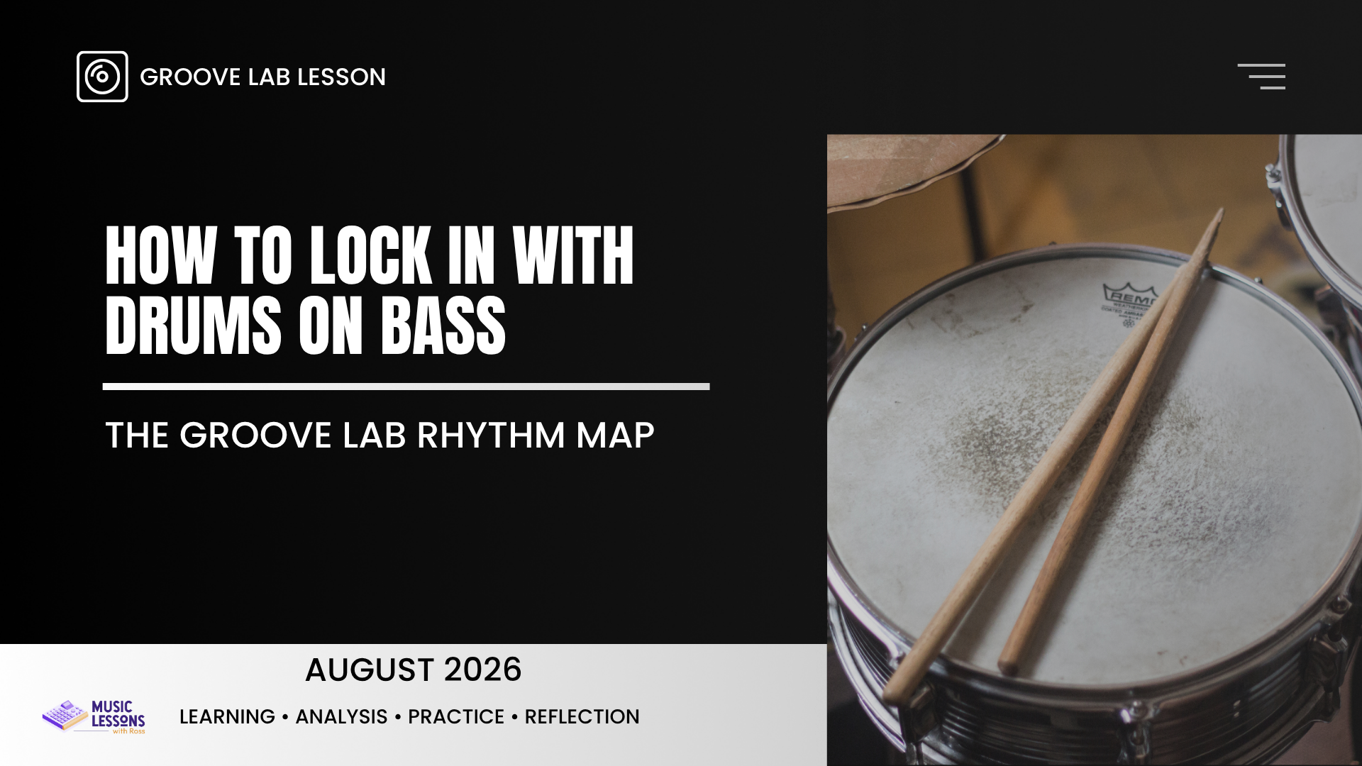 How To Lock In With Drums On Bass