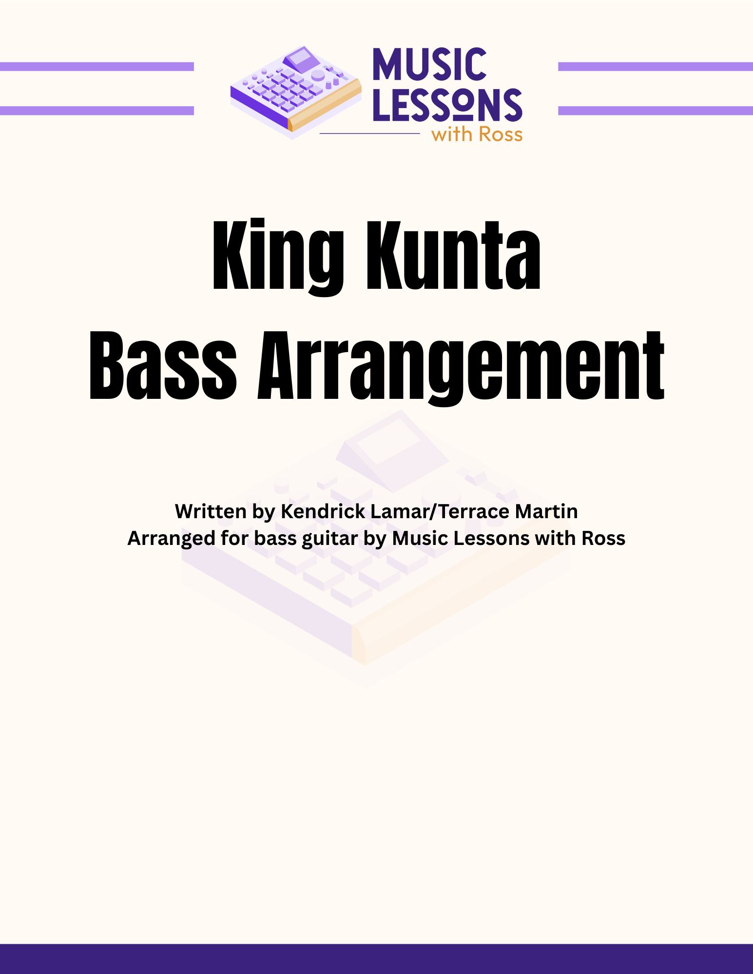 King Kunta Bass Arrangement