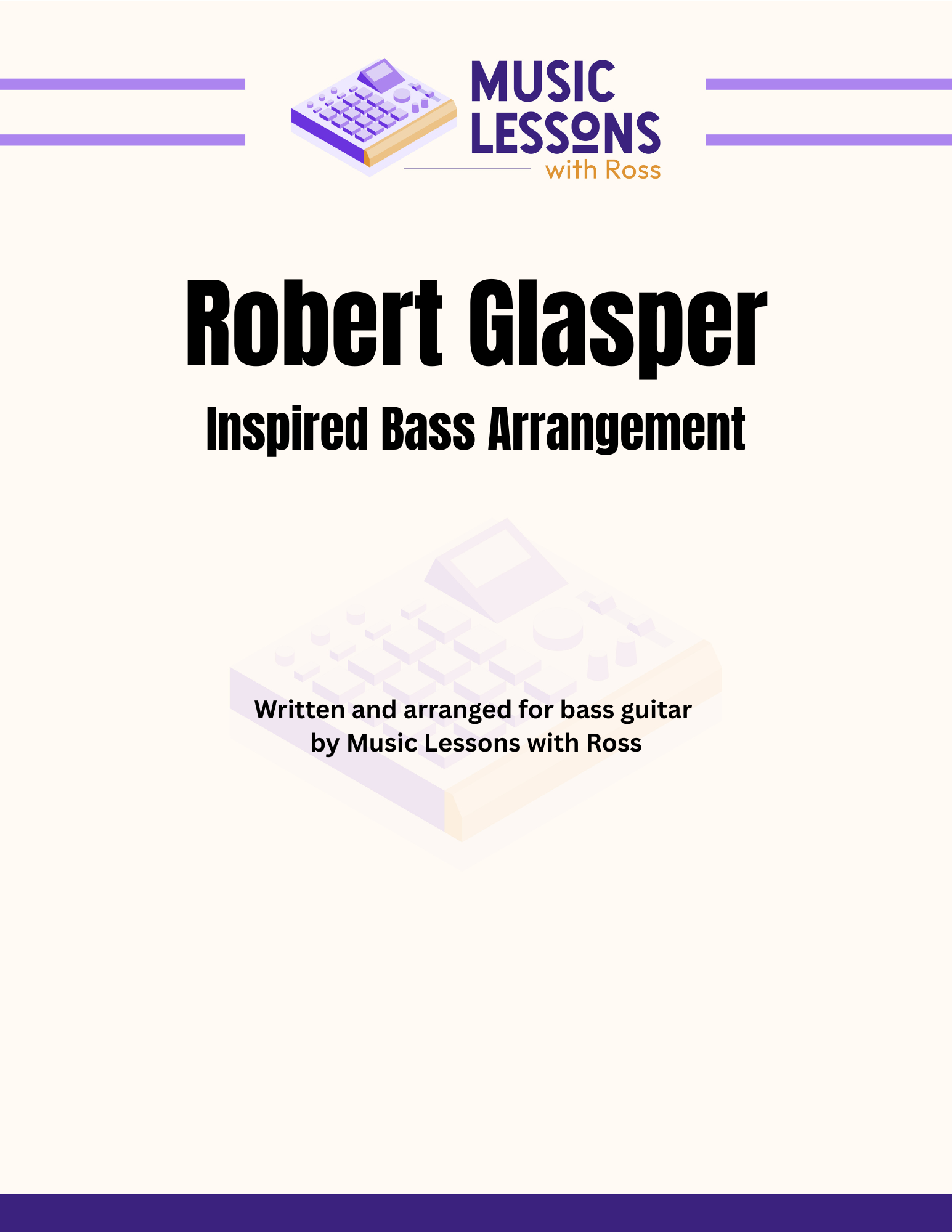 Jazz Hop Backing Track Arrangement for Bass Guitar