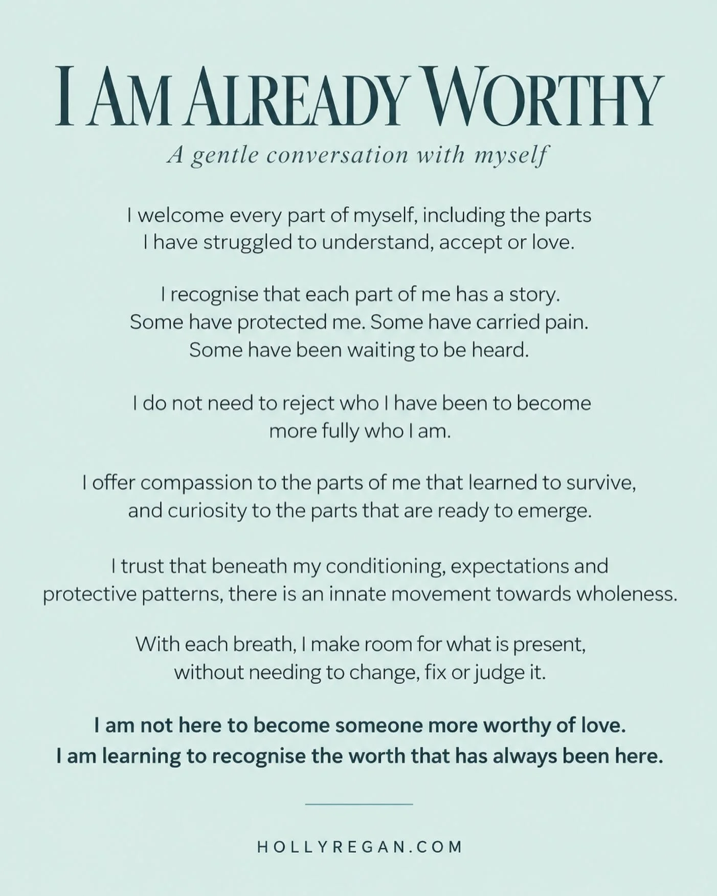 Wholeness isn&rsquo;t necessarily something we have to achieve. It may be something we begin to experience when we stop rejecting parts of ourselves.ming more fully yourself isn&rsquo;t about changing who you are, but changing how you relate to yours
