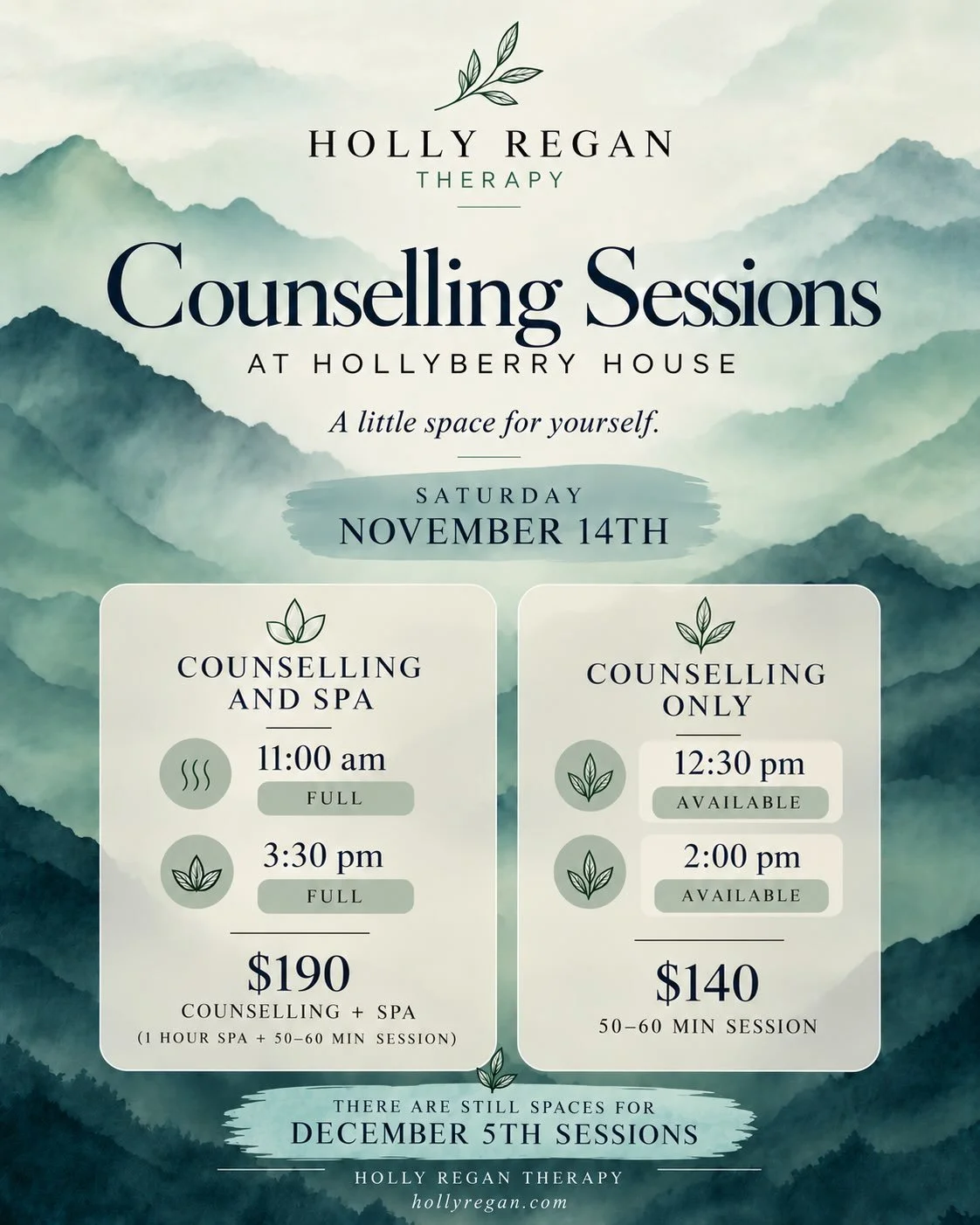 Sometimes, making space for yourself means having somewhere to slow down, reflect and simply be.
I&rsquo;m offering monthly Saturday counselling sessions at Hollyberry House in Cooma, bringing together two things that are close to my heart: emotional