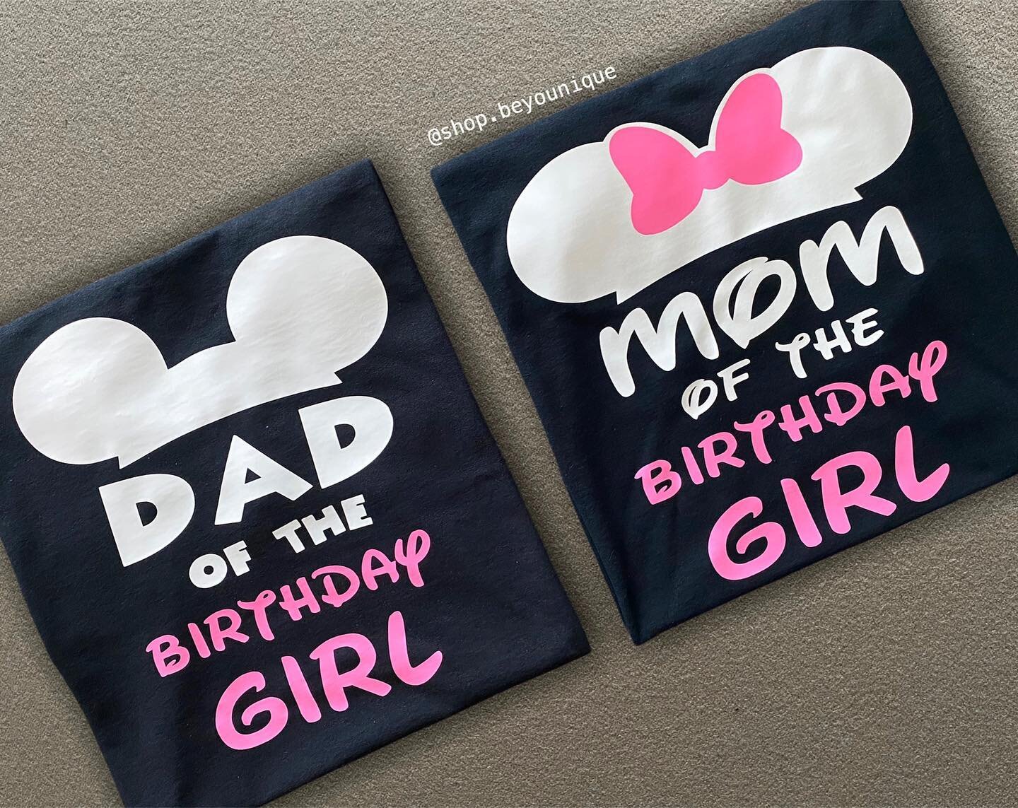 Matching shirts for Mom &amp; Dad of the Birthday Girl! 🎀 #ShopBeYOUnique