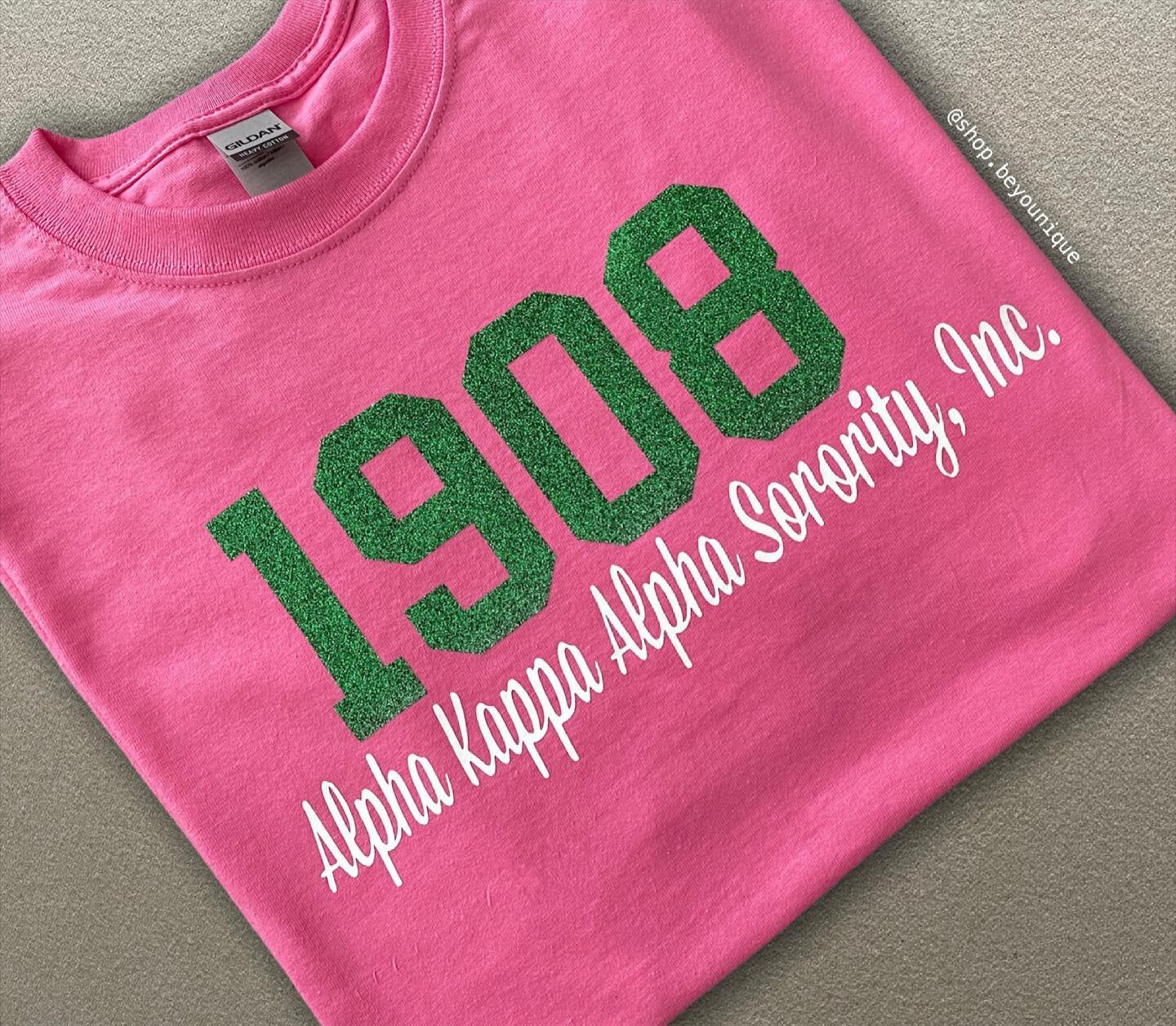 Something about that pink &amp; green 💗💚
.
.
Sorority T-shirt &mdash; Available for any organization! #ShopBeYOUnique