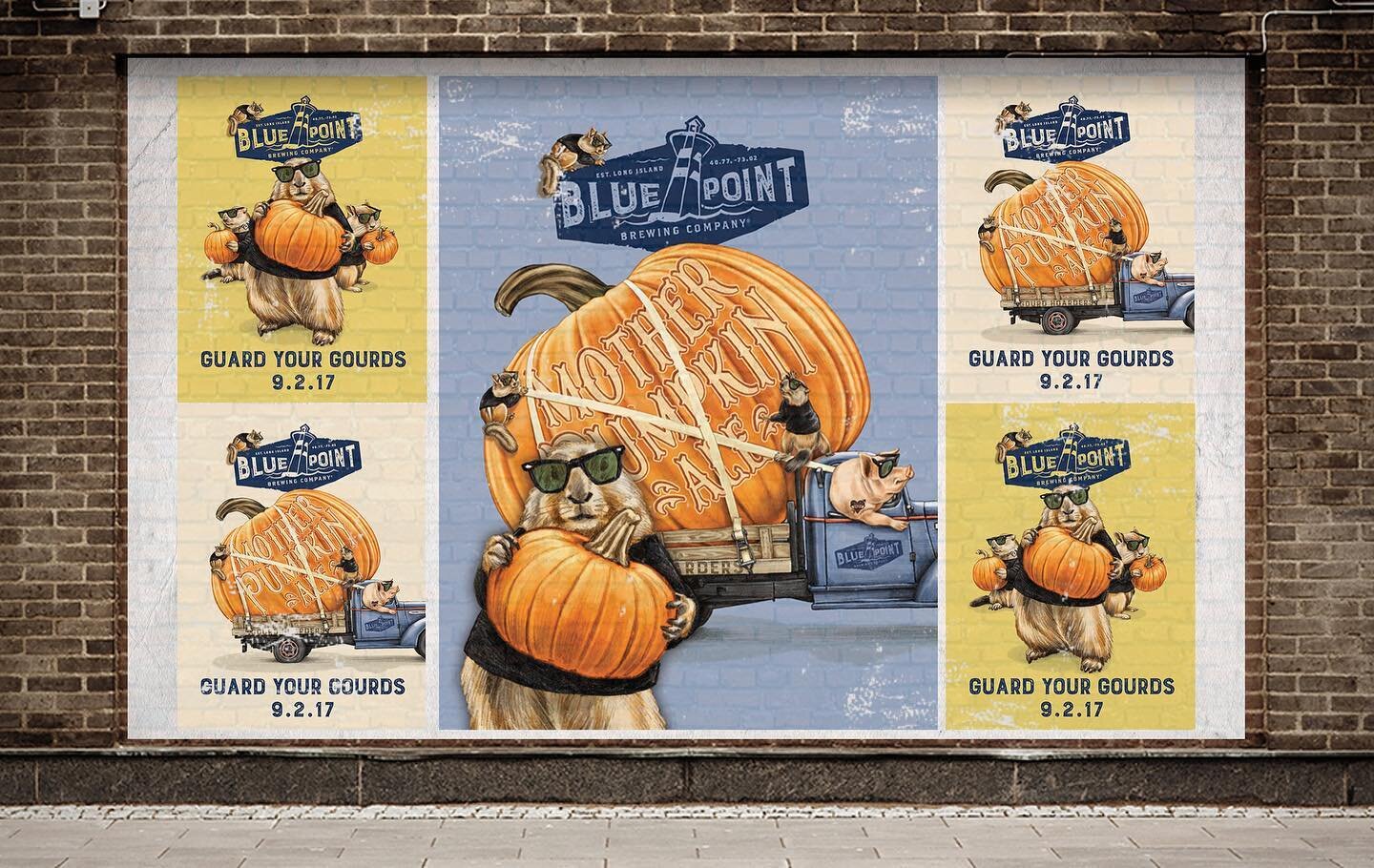 While pumpkins are on my mind, I was reminded of this package design I helped with a while back through @vsapartners for @bluepointbrewing. Illustrations by the amazing @timtomkinson
