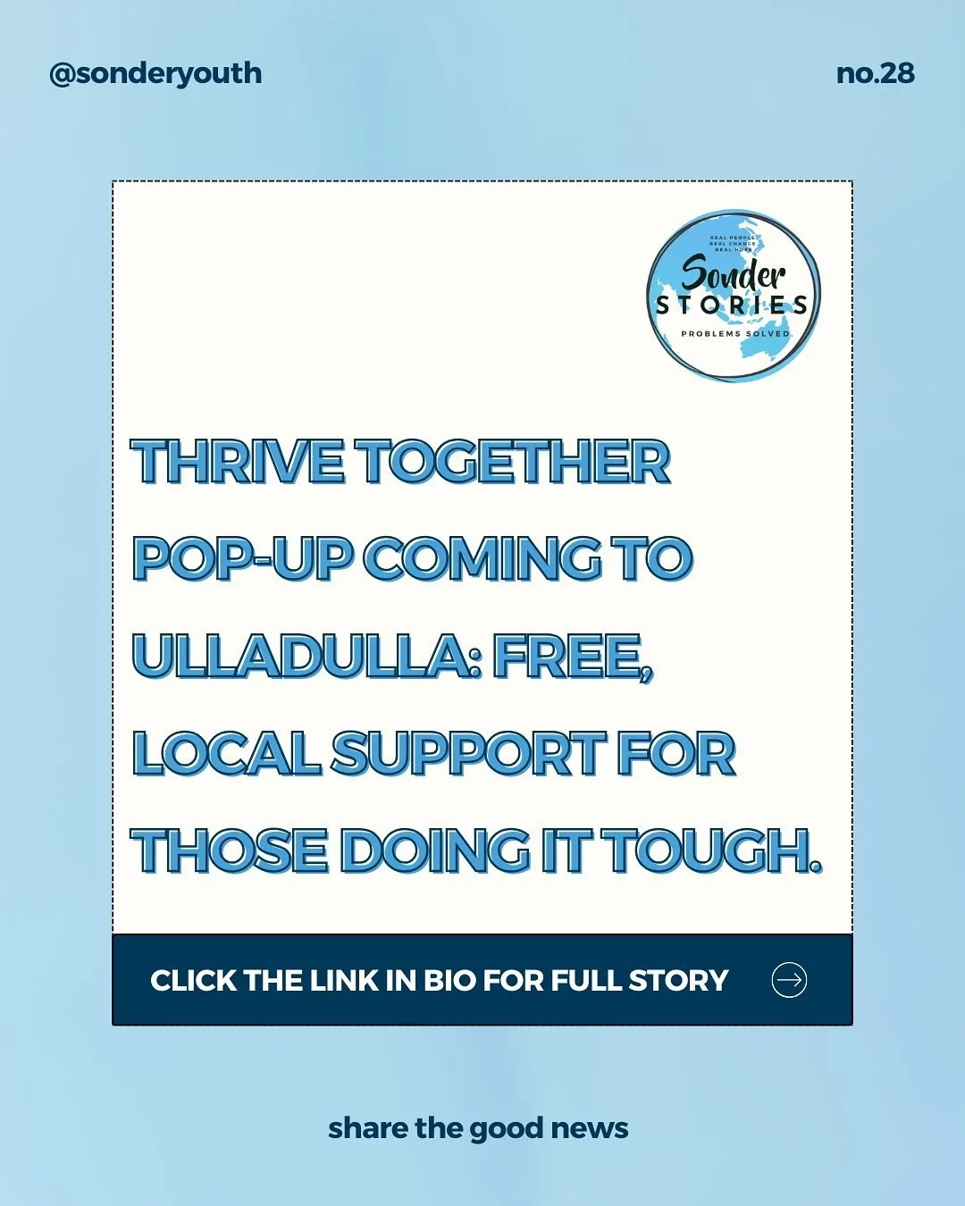 Our 9th edition of Sonder Stories is here! Shoutout to our Alum Lexy for always going above and beyond to get the good news 💙