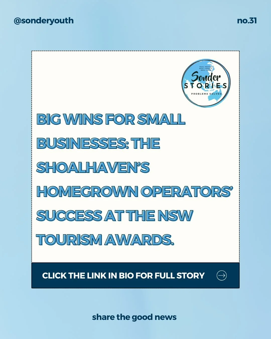 Our last Sonder Stories for the year! A whole year of good news 💙
Check them out now! Link in bio.