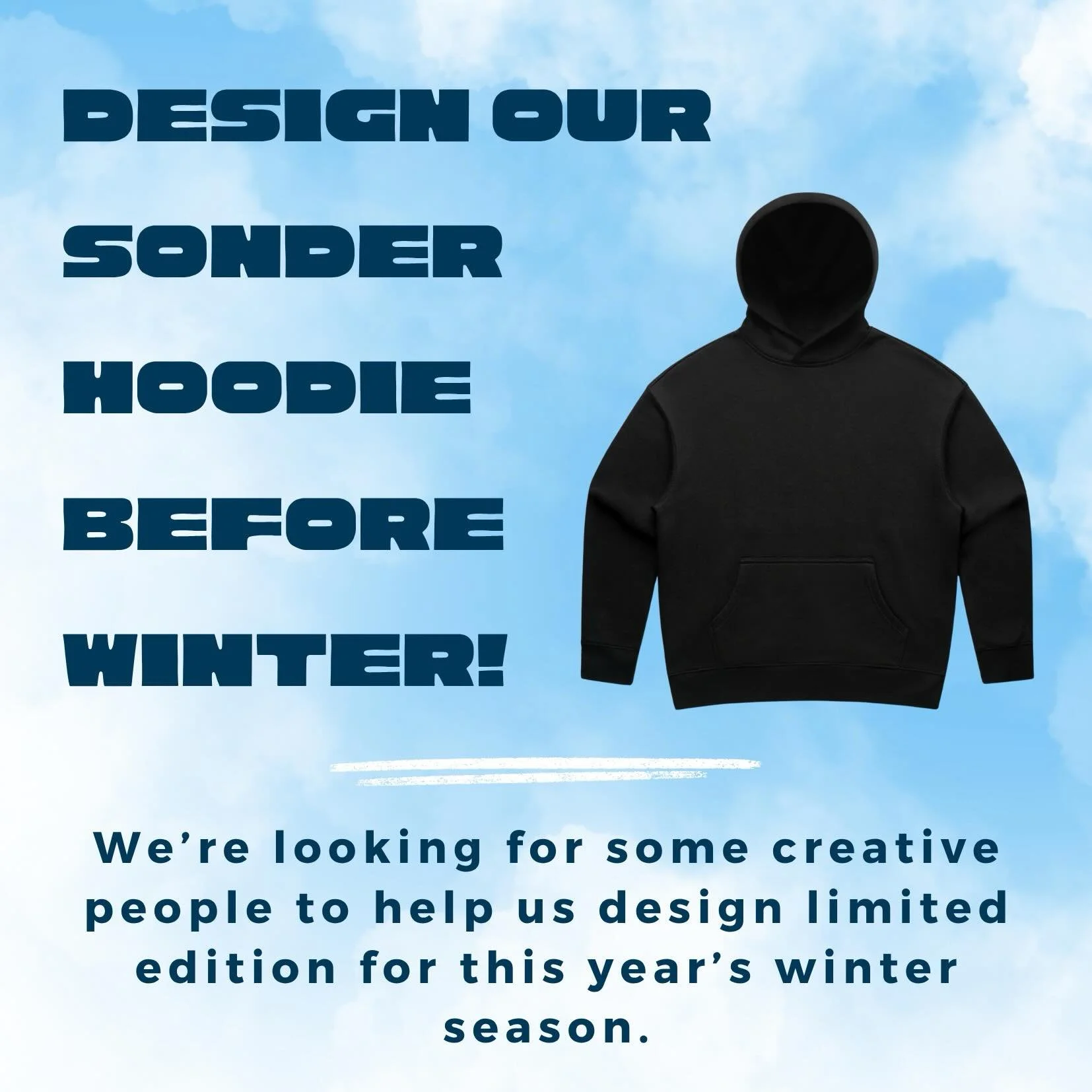 ⚡️⚡️FLASH DESIGN COMP⚡️⚡️WIN A FREE HOODIE⚡️Have your chance to win a FREE hoodie! Design and submit a graphic by 12:00pm the 24nd May for our newest merch drop. Check out our current merch on our website to get some inspiration. 🎉Good luck🎉