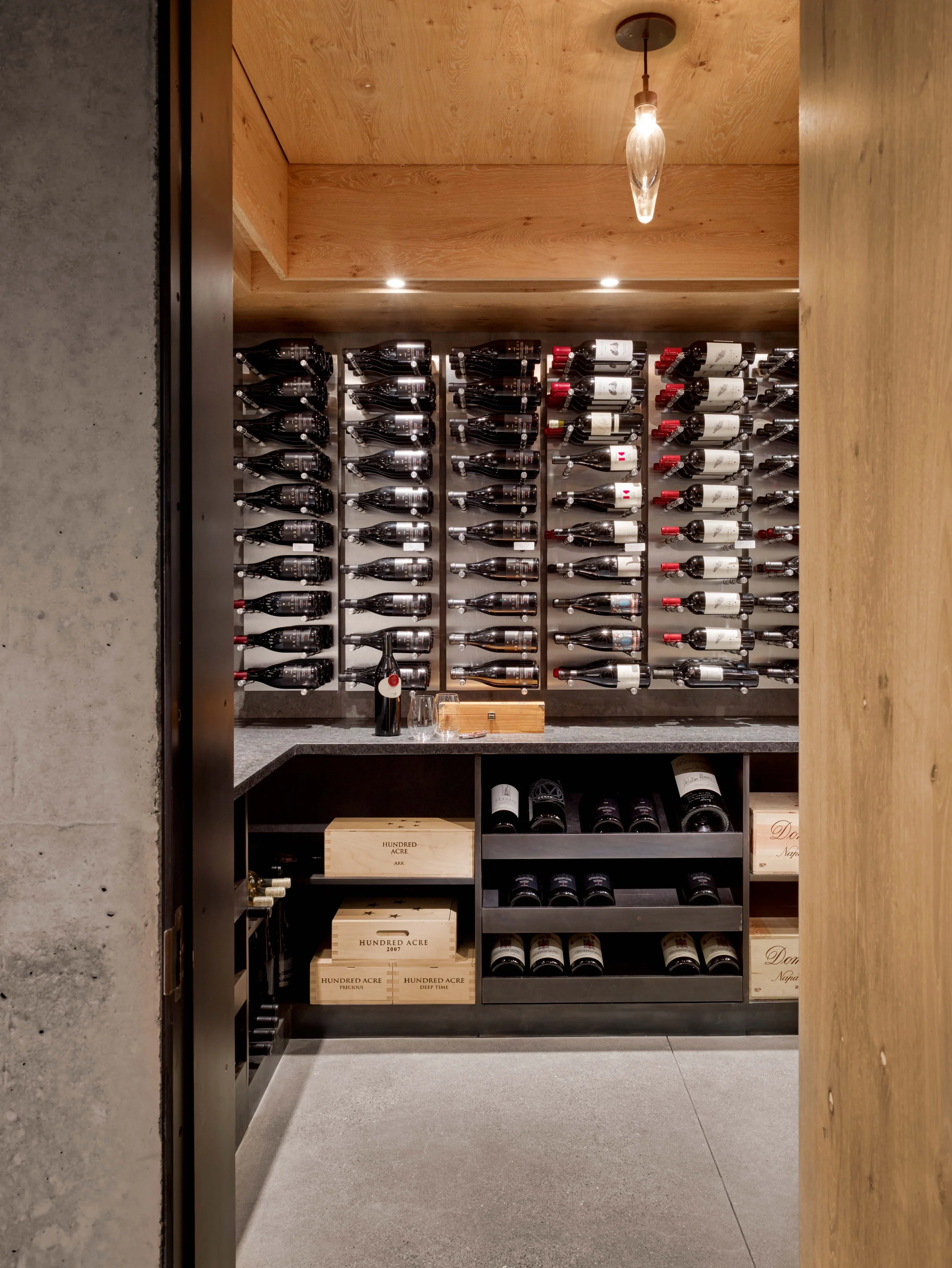 Custom wine cellar in a remodeled Telegraph Hill residence