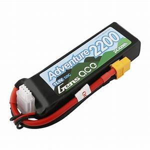 Gens ace Batterie LiPo 3S 11.1V-2200-30C(XT60) 108x33x22mm 175g