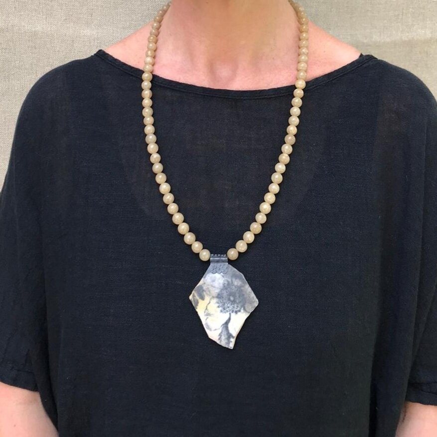 Alison Boyce Ceramic Fragment Necklace displayed on model